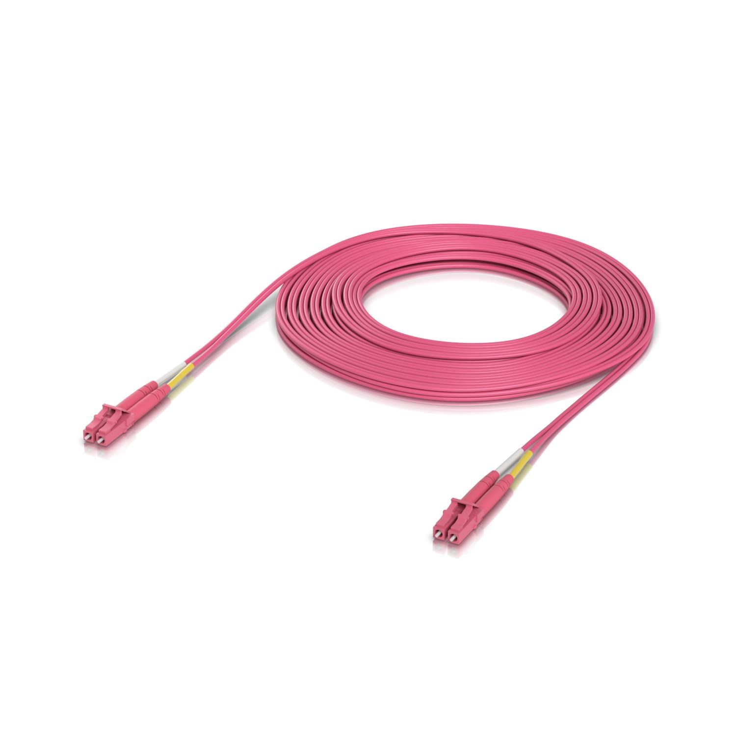 Ubiquiti UniFi OM4 Duplex LC UPC Fiber Patch Cable 10m - Pink - 10m Netværkskabel UACC-OFC-M2-LULU-10M