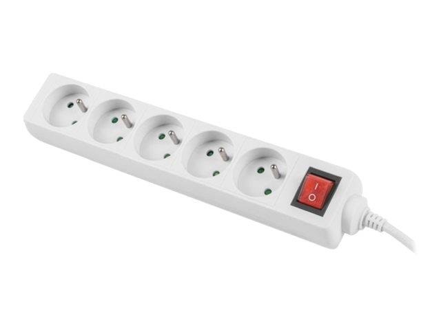 Lanberg - power strip Strømkabel Hvid PS1-05E-0300-W