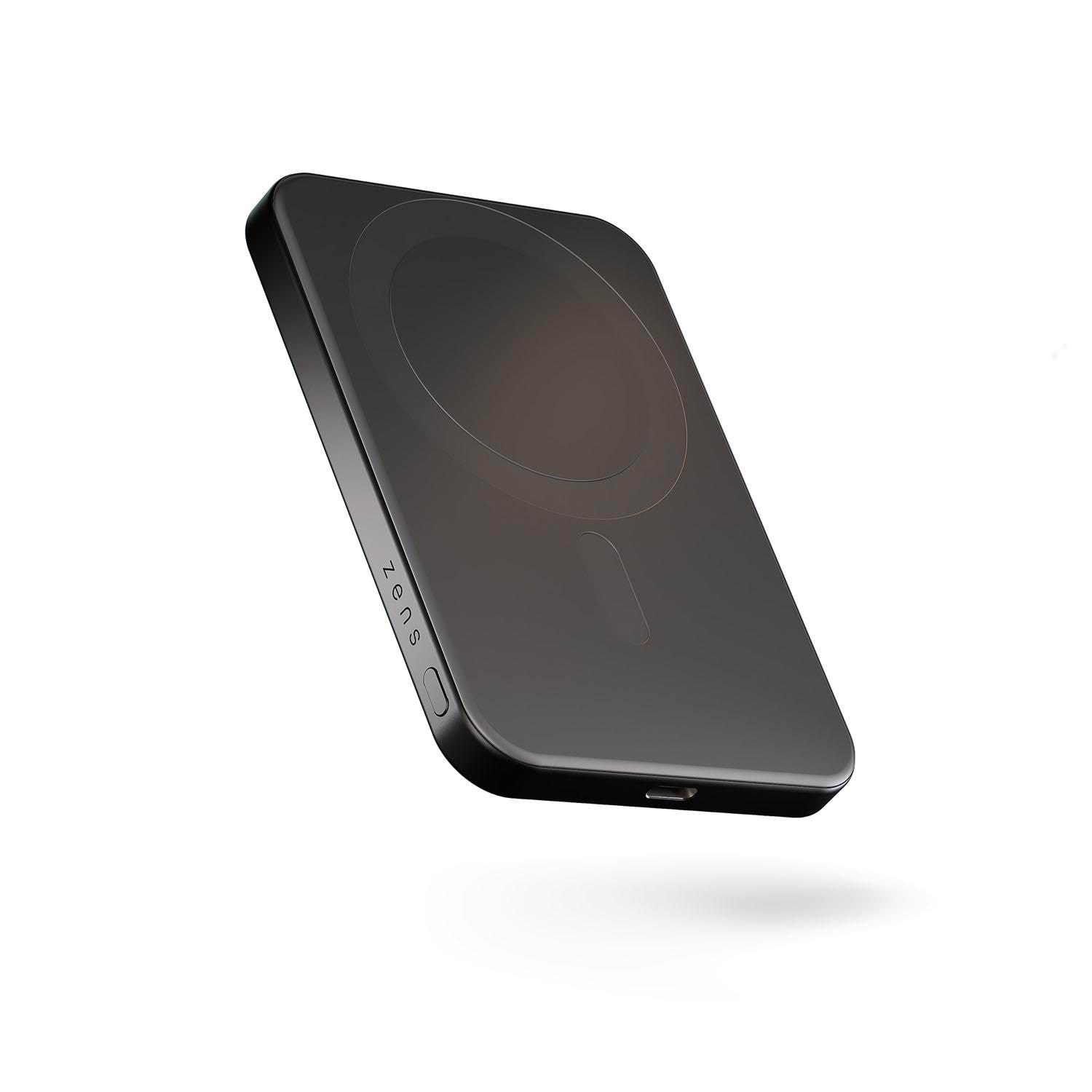 ZENS Slim Qi2 Aluminium Powerbank 5000 mAh - Black - 5000 mAh Powerbank Sort ZEPP05B/00