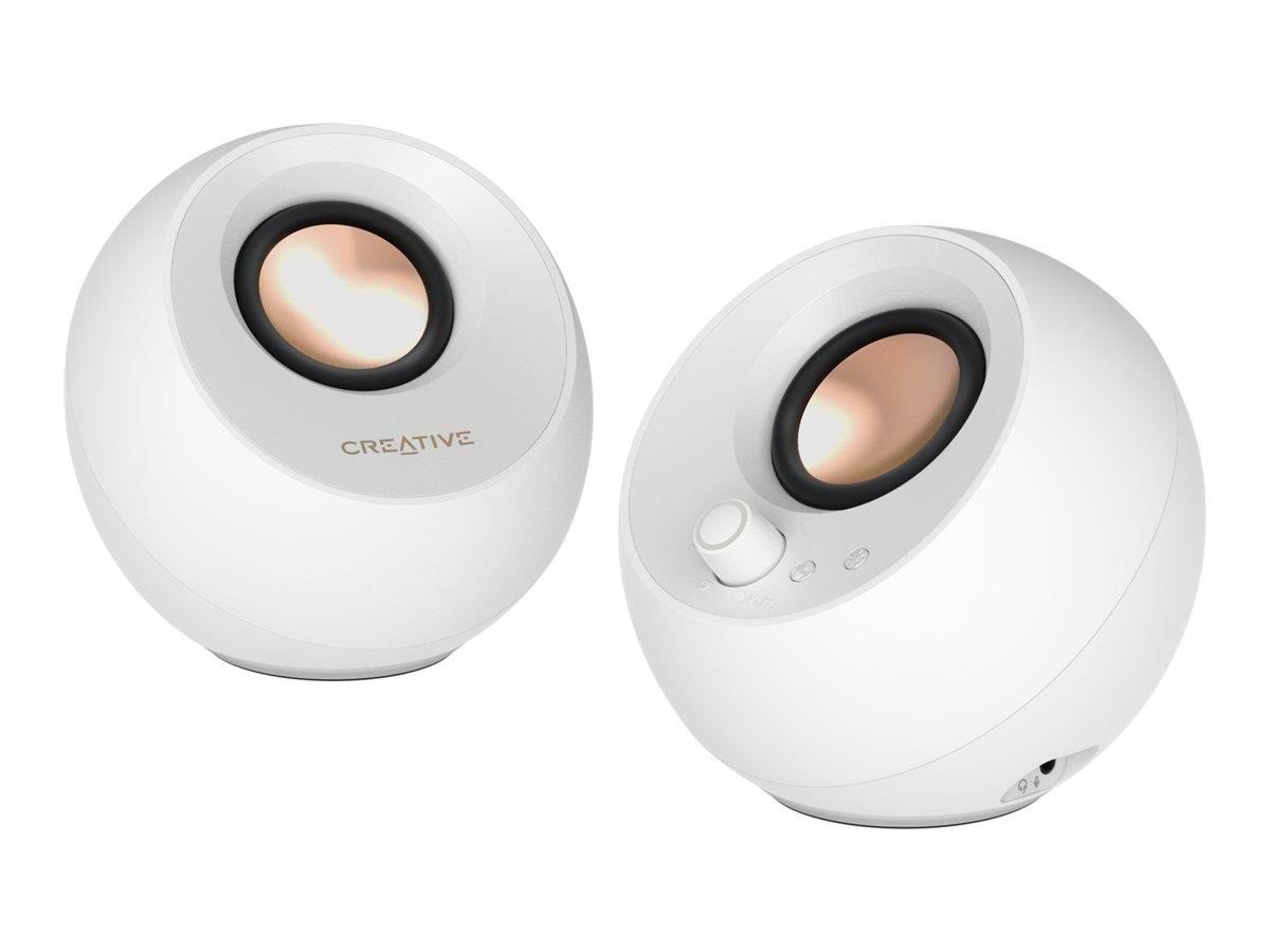 Creative Pebble Pro - White - Bluetooth - 2.0 Kanal - Sort Pc Højttalere 51MF1710AA003