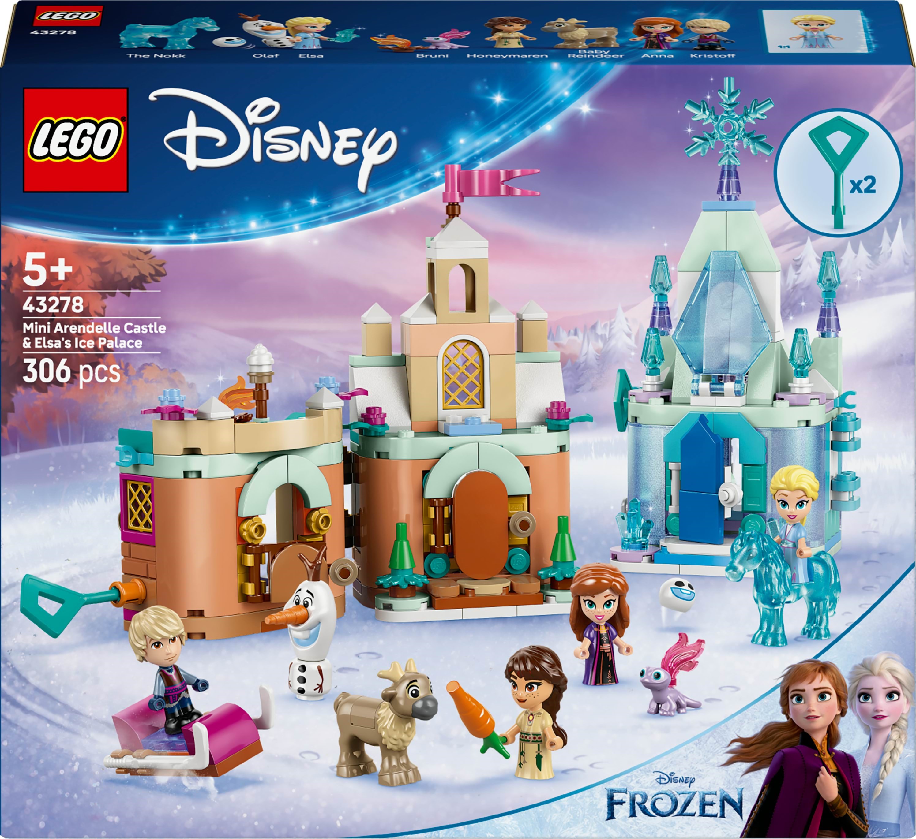LEGO Disney 43278 Minislotte: Arendal slot og Elsas ispalads