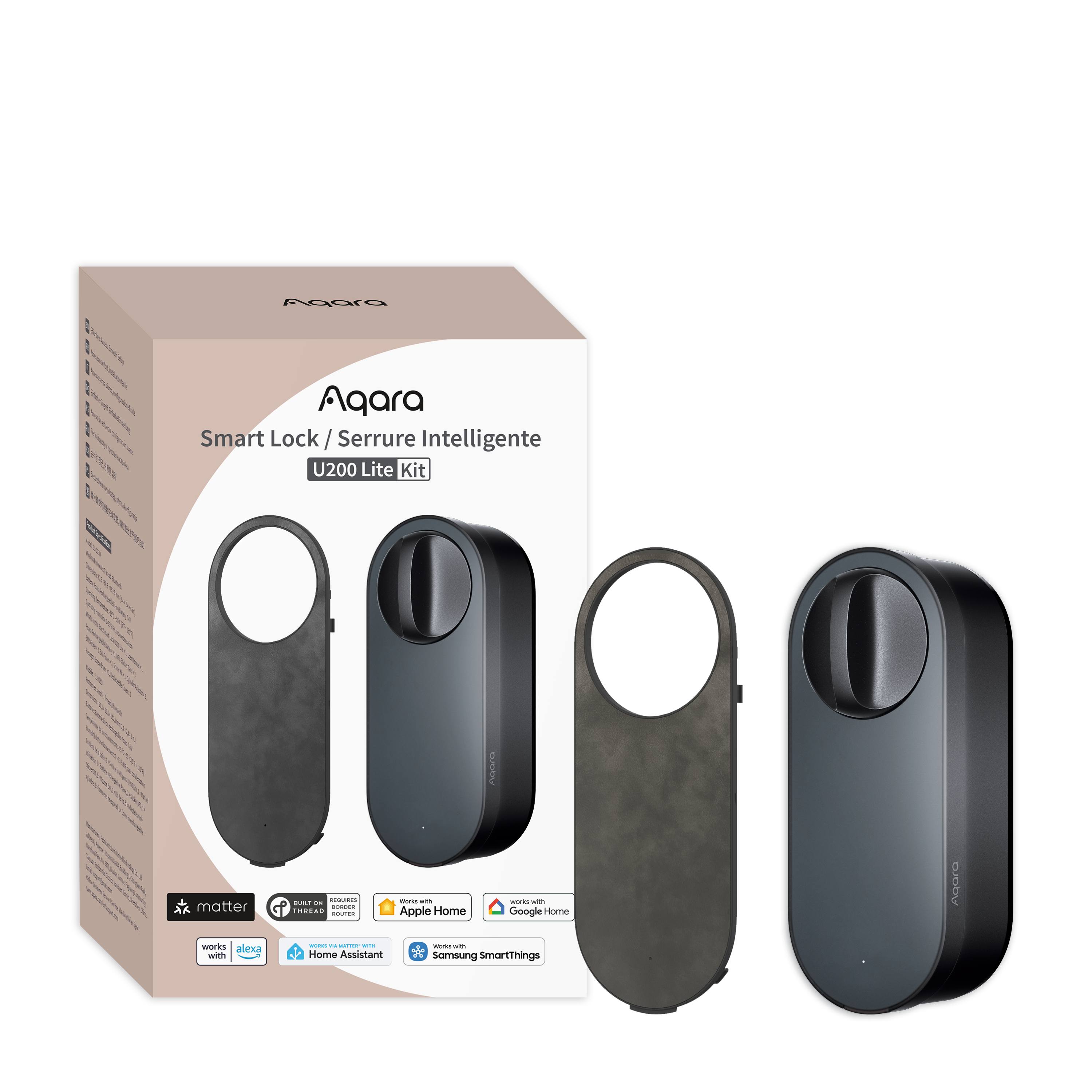 Aqara Smart Lock U200 Lite Kit - Sort Smart Home EL-D03D-B