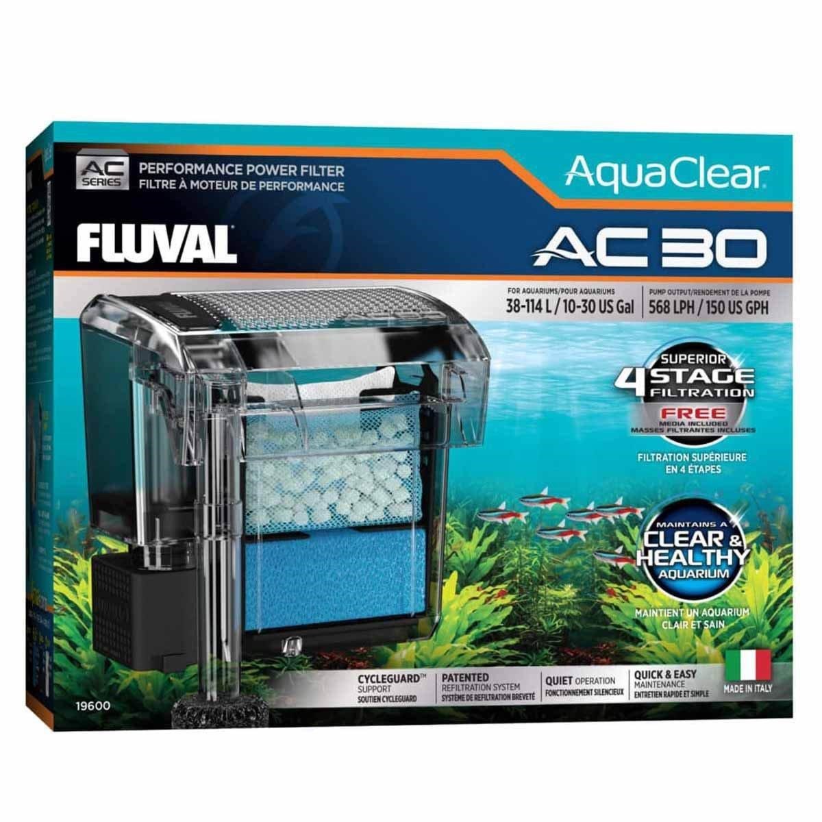 FLUVAL - AquaClear AC 30 Hang-On Filter - 569 L/H - 38 - 114L Fisk 128.2331