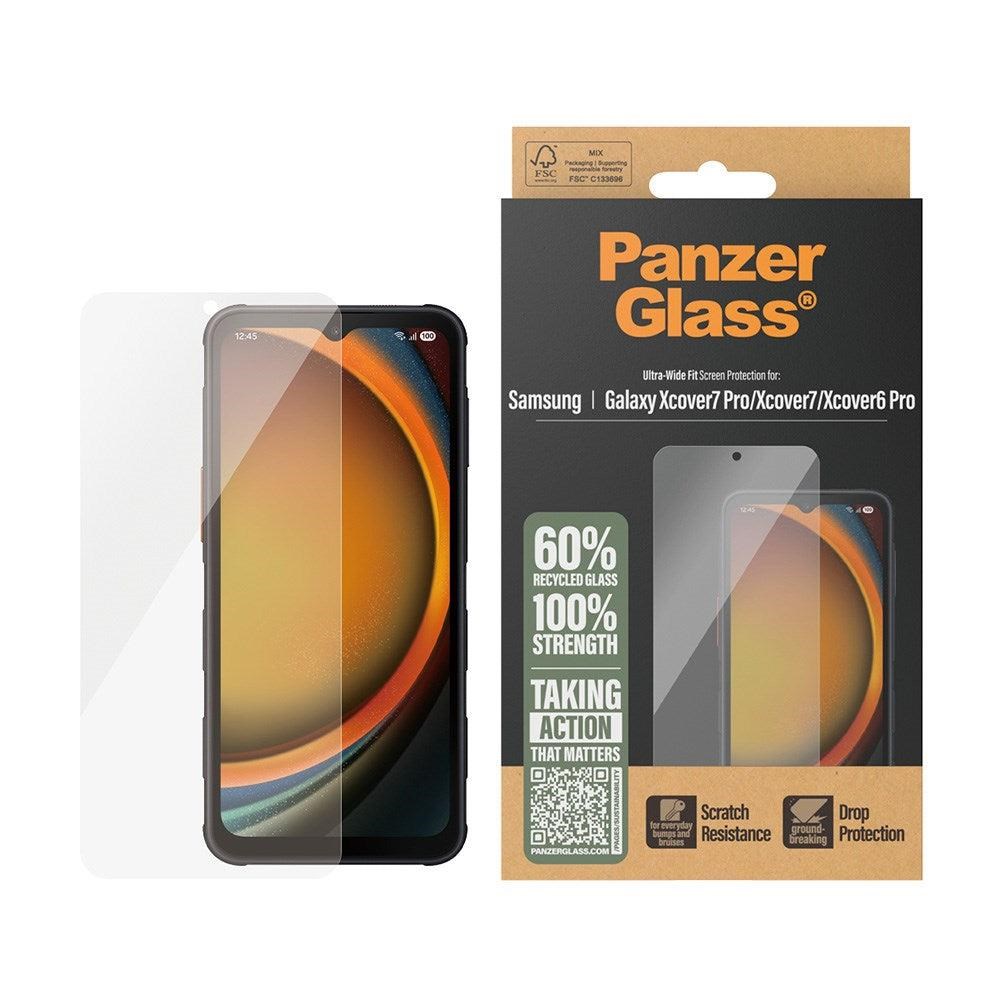 PanzerGlass Screen Protector Samsung Galaxy Xcover7 Pro | Xcover7 | Xcover6 Pro | Ultra-Wide Fit Beskyttelsesglas PG74889