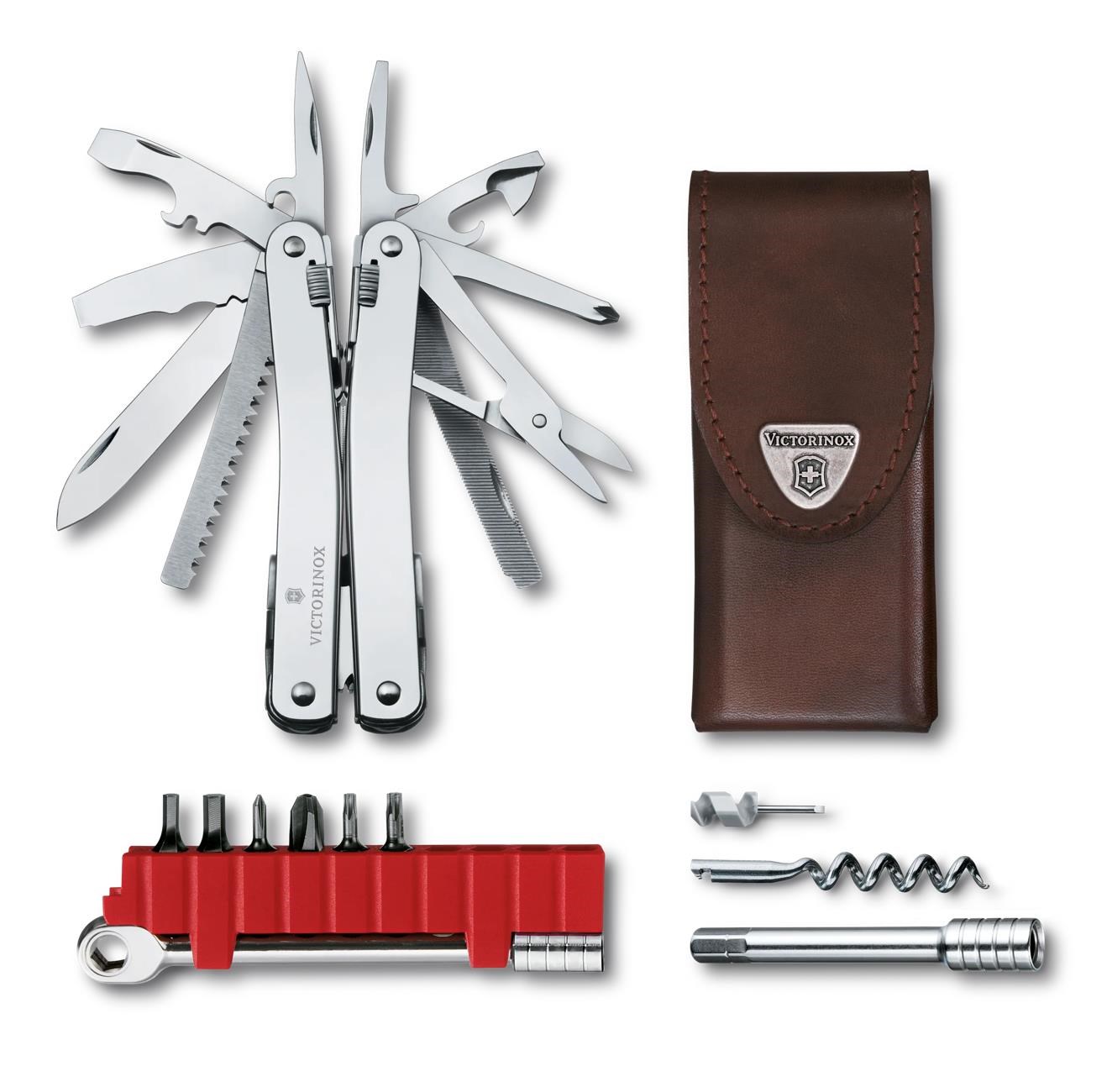 Victorinox Swiss Tool Spirit X Plus Ratchet (Leather) Multiværktøj V-3.02 36.L