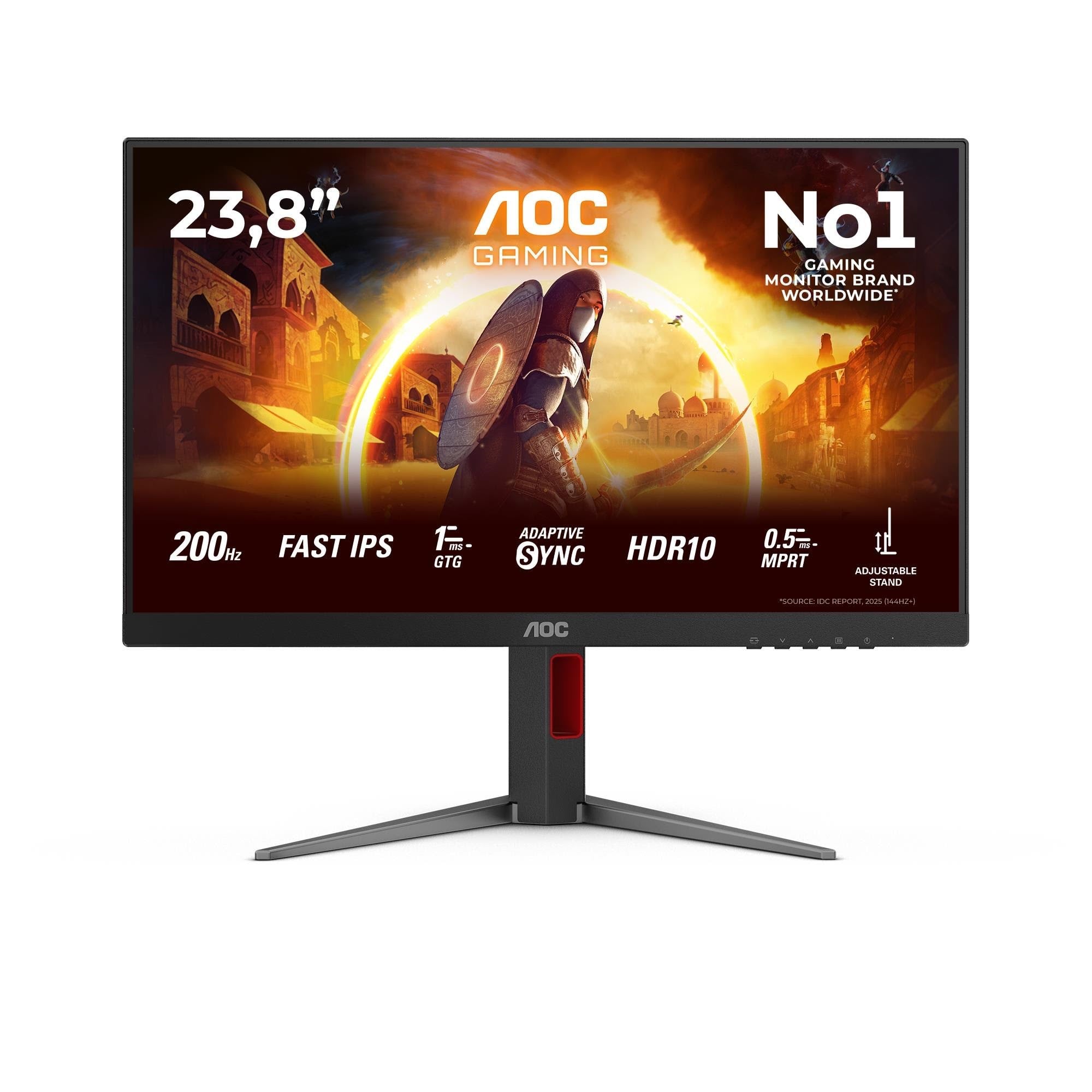 24" AOC Gaming 24G4HA - 1920x1080 (FHD) - 200Hz - Fast IPS Computerskærm Red