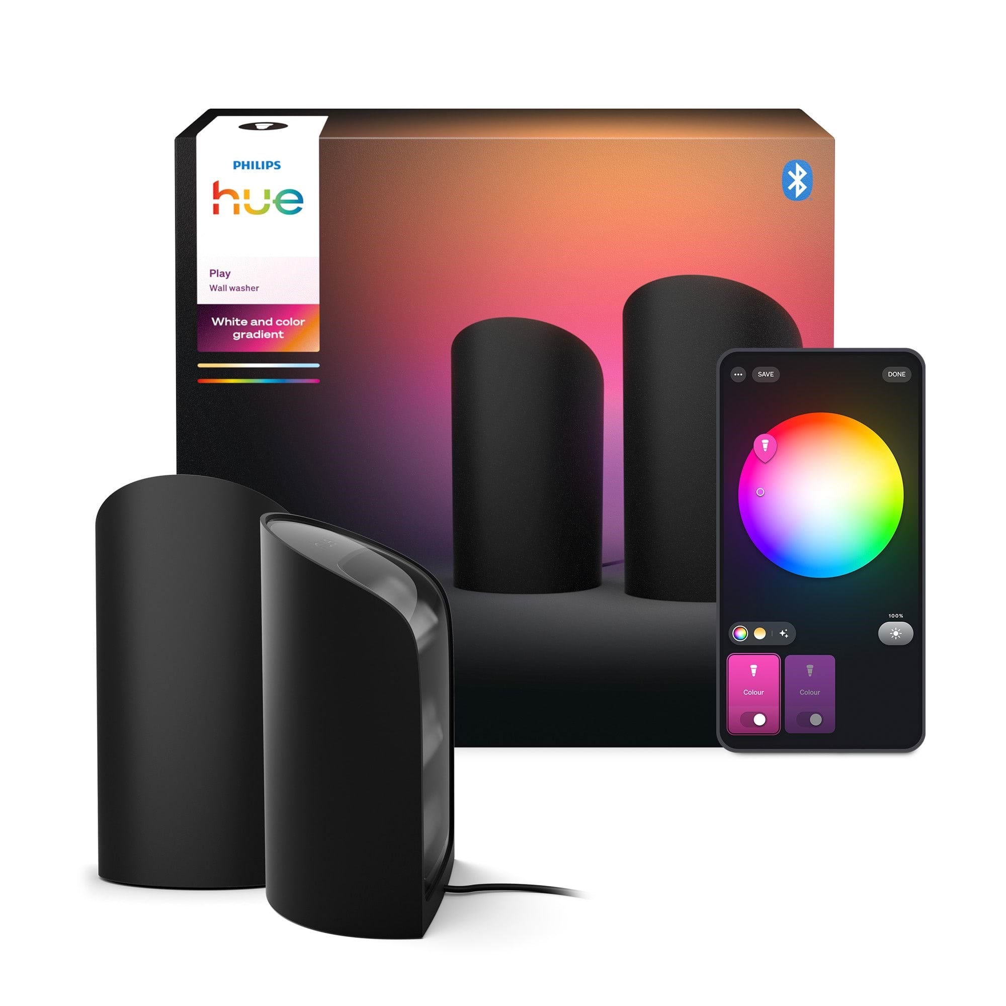 Philips Hue Play wall washer black 2-pack Smart Home 929004236301