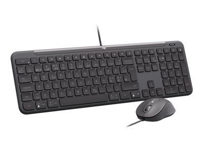 Logitech Signature Slim Wired Combo MK620 for Business - Tastatur & Mus sæt - Nordisk - Sort