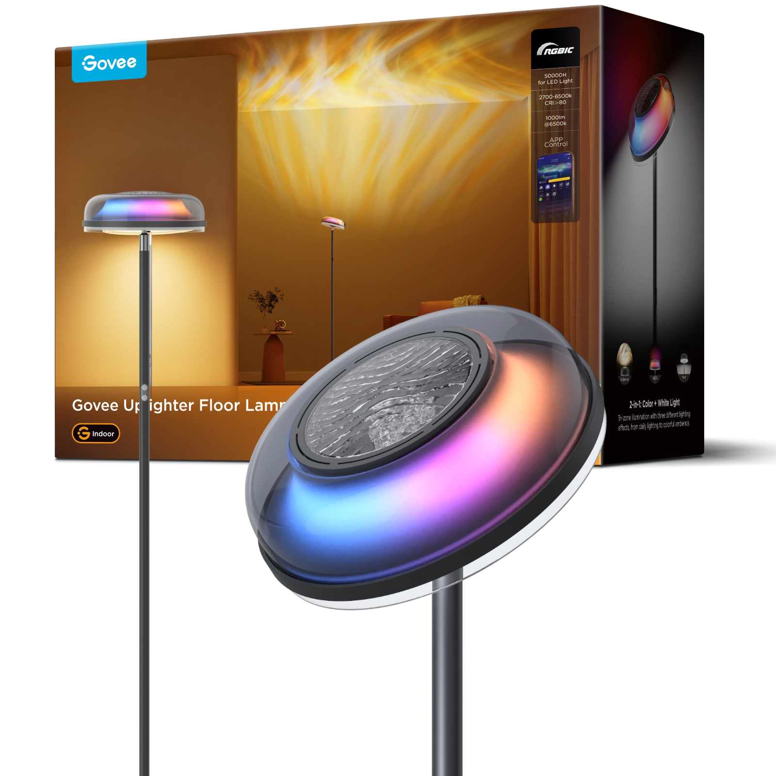 Govee RGBWW + RGBIC + WW Gulvlampe Smart Home H60B0311