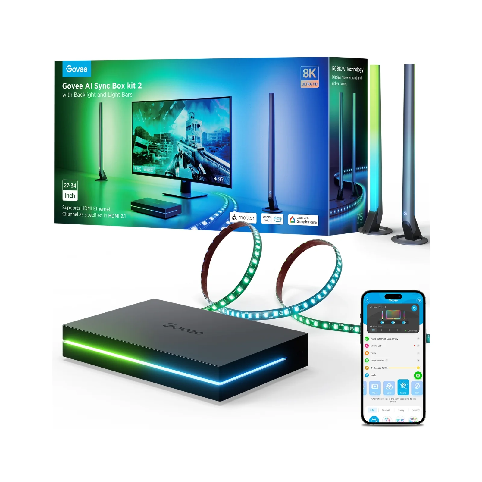 Govee AI Sync Box Kit 2 Smart Home H6603311