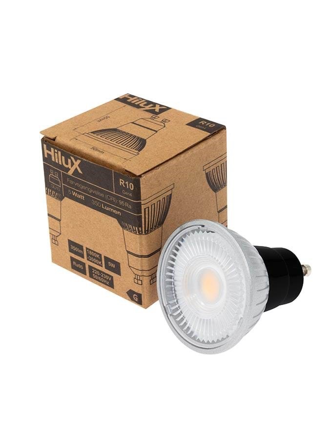 HiluX LED pære R10 - Dimtone - 5W - 1800-3000K - Ra97 - GU10 Lyskilde 5714255011135
