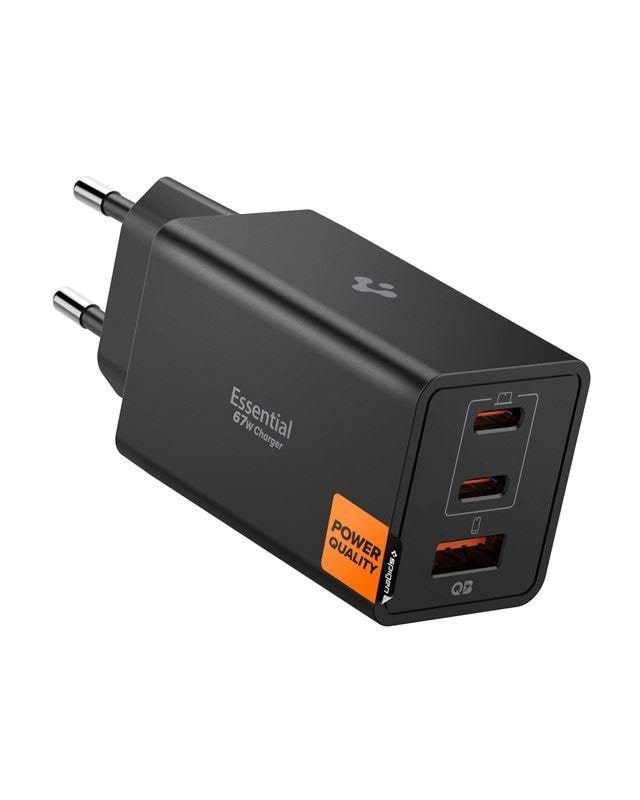 Spigen Essential 67W Wall Charger EE673EU - black Mobil Oplader ACH09458