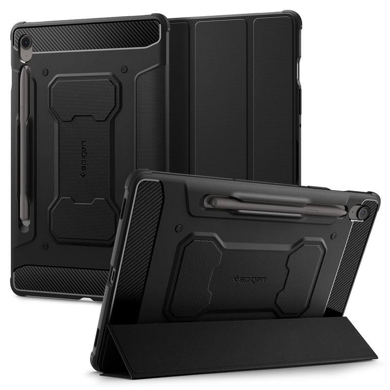 Spigen Rugged Armor Pro - black - Samsung Galaxy Tab S10 FE Tablet Cover ACS09380