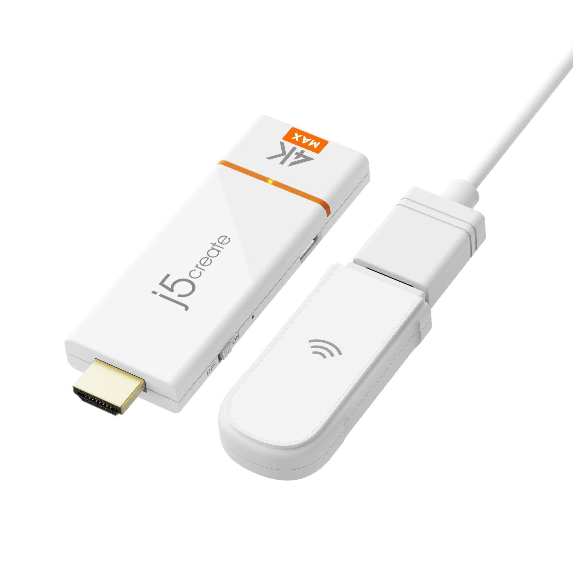 j5create ScreenCast 4K Max Wireless Display Adapter Transceiver JVAW76MAX-N