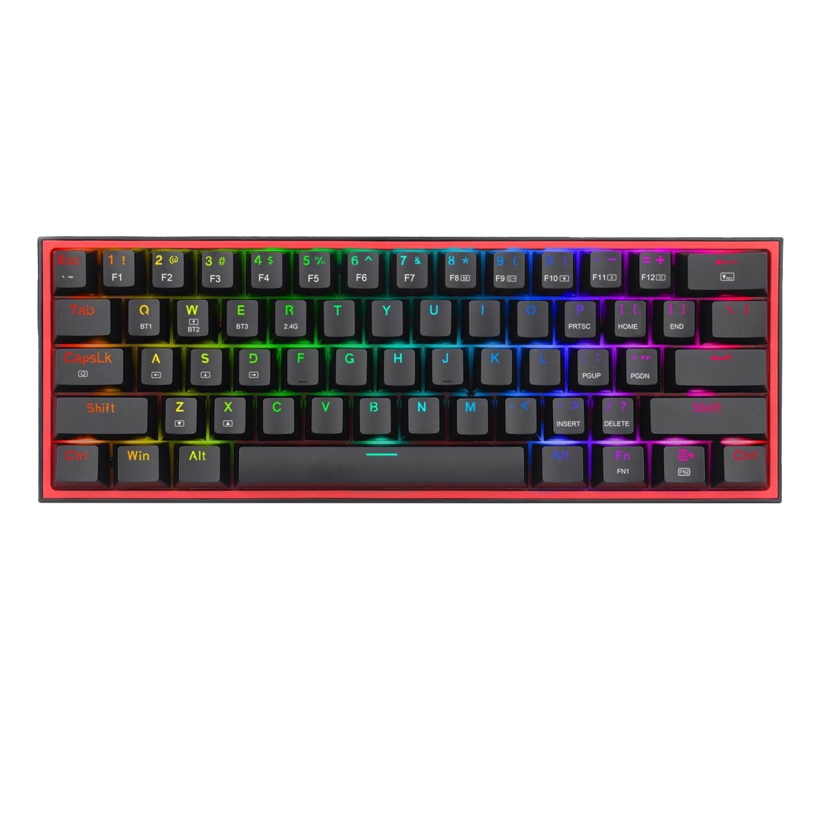 REDRAGON K616-RGB Fizz Pro - Gaming Tastatur - Uden Numpad - Amerikansk engelsk - Sort Tastatur