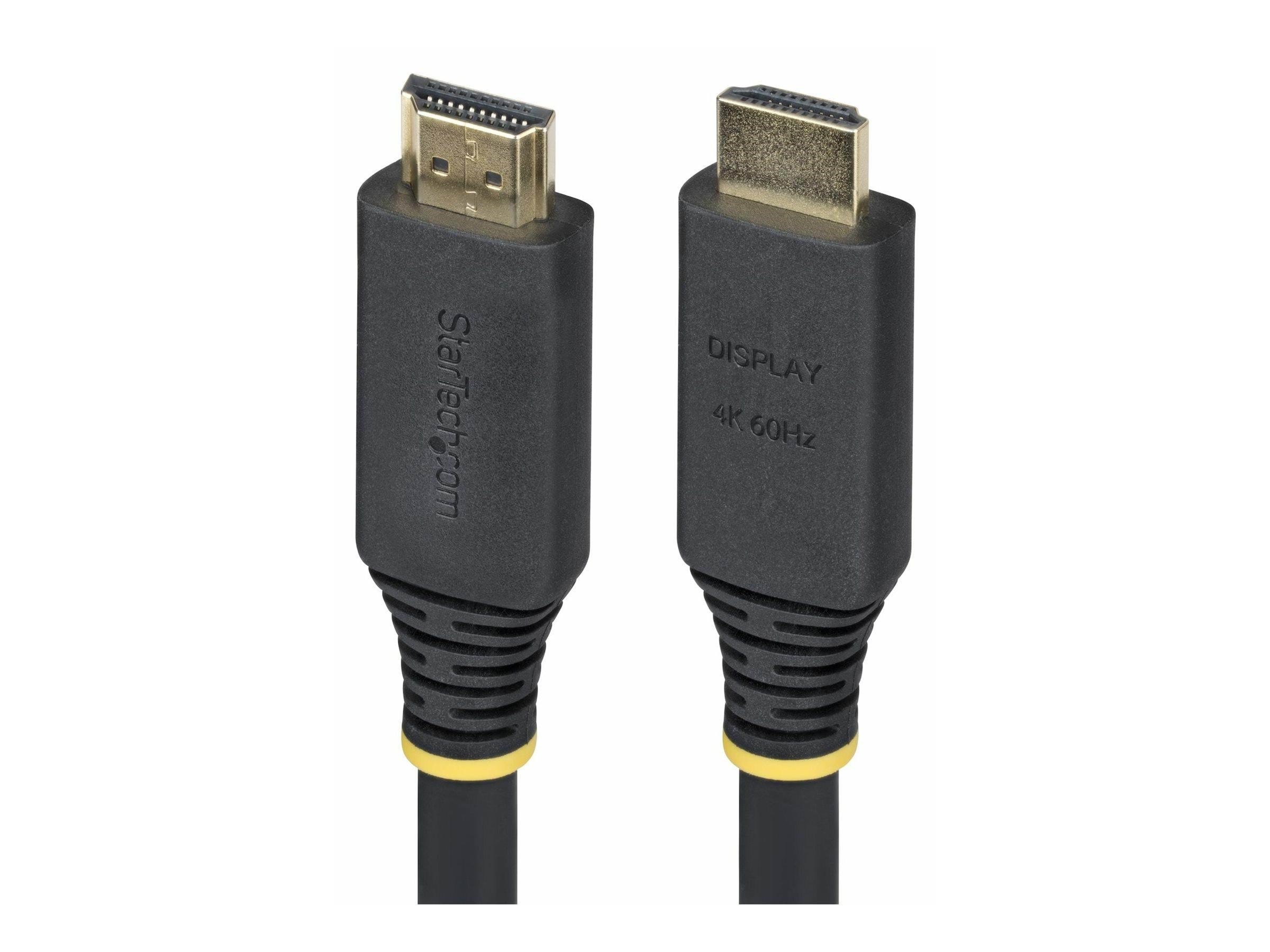 StarTech.com 10m (32.8ft) Active High Speed HDMI Cable 4K60Hz - HDMI cable with Ethernet - 10 m Skærmkabel Sort HDMI2-CABLE-4K60-10M