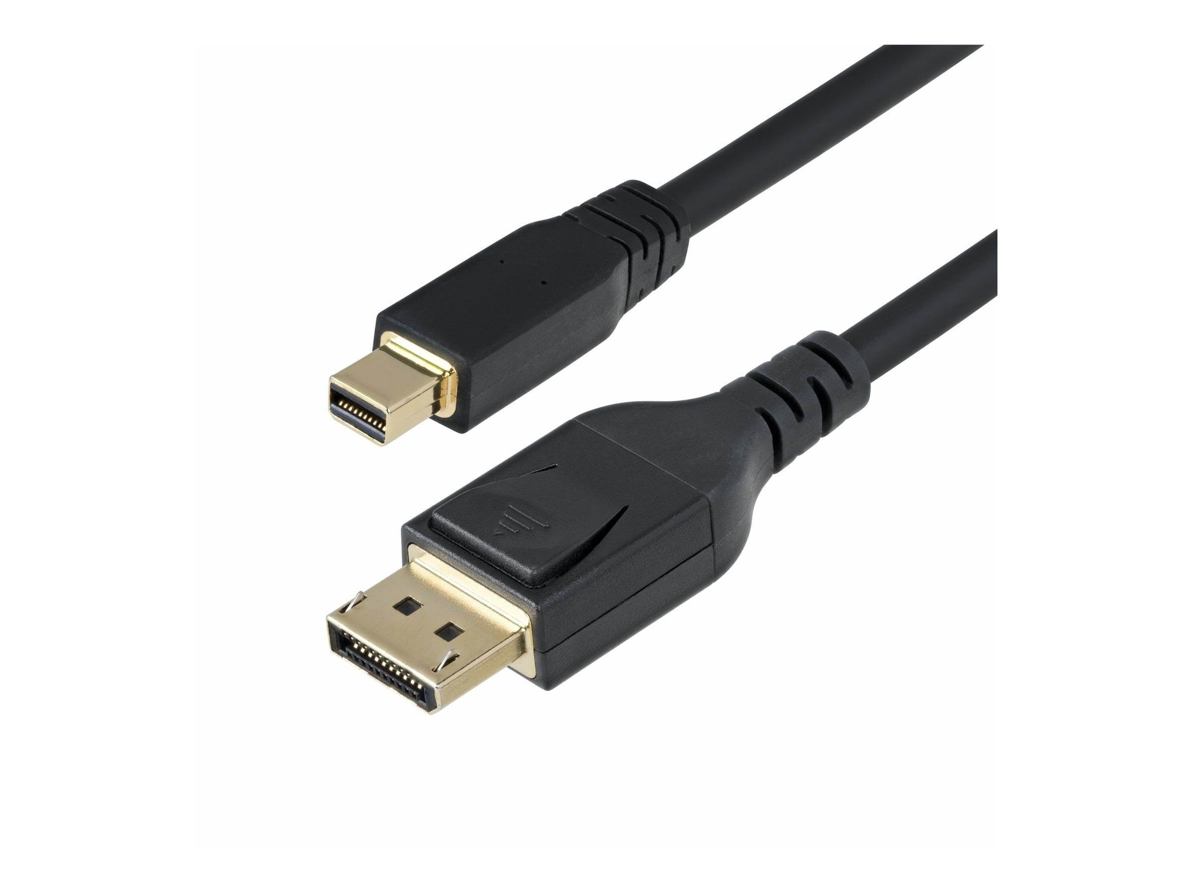 StarTech.com Mini DP to DisplayPort 1.4 Cable 8K 60Hz HBR3 4K - DisplayPort cable - Mini DisplayPort to DisplayPort - 3.1 m Skærmkabel Sort 