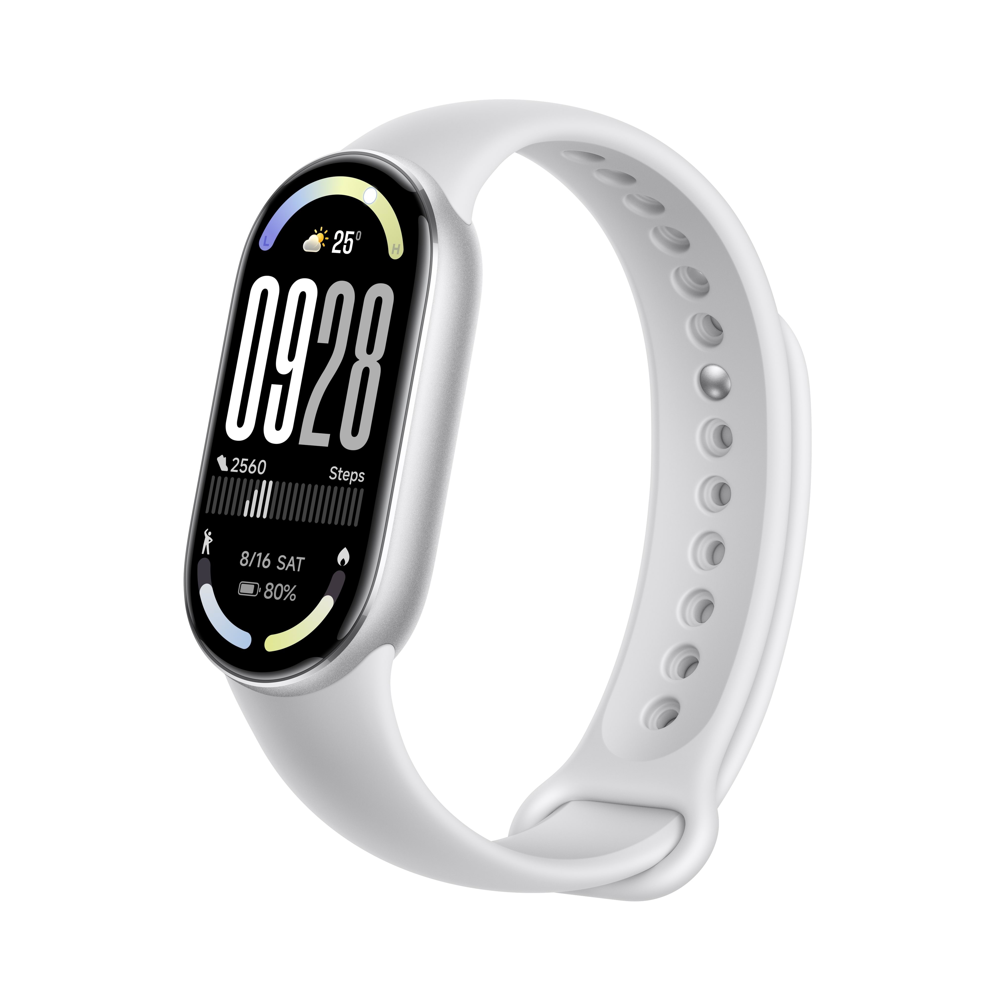 Xiaomi Smart Band 10 - Glacier Silver Aktivitetsarmbaand Sølv BHR07PSGL