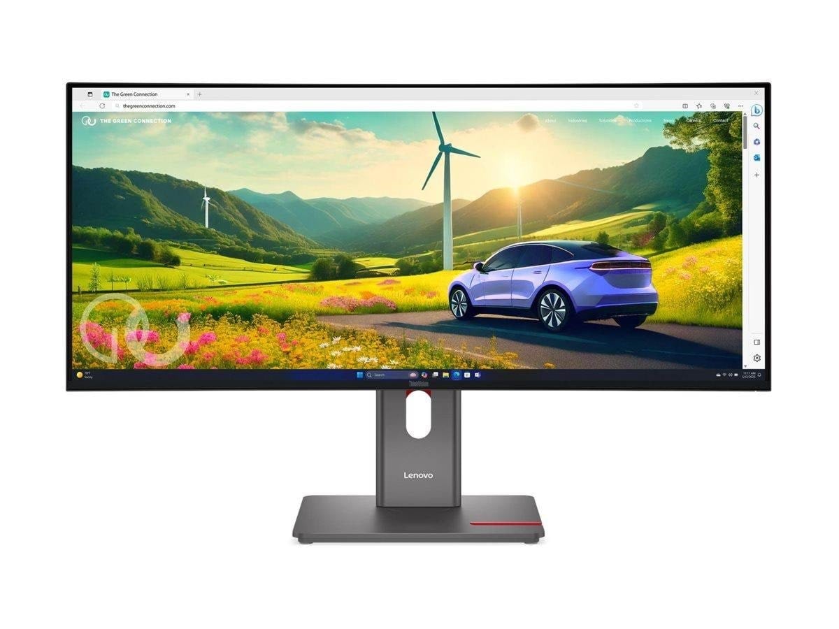 34" Lenovo ThinkVision P34WD-40 - 3440x1440 (UWQHD) - 120Hz - IPS - 140W USB-C - KVM switch Computerskærm Black 64ADGAT1EU