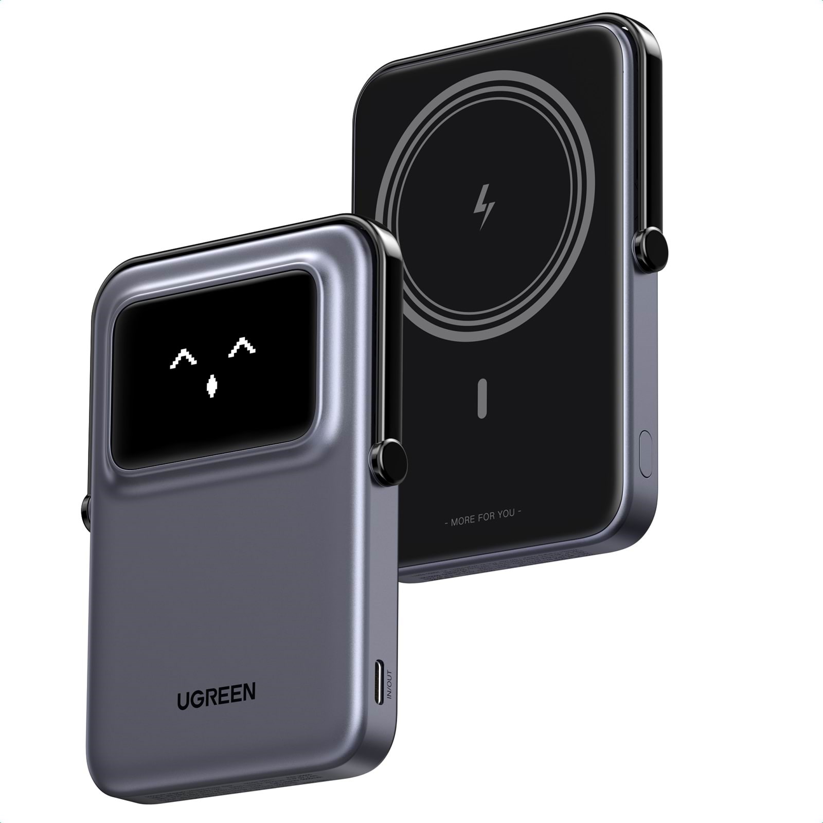 UGREEN Uno Magnetic Wireless 7.5W - 5000 mAh Powerbank Grå 35605B-UG