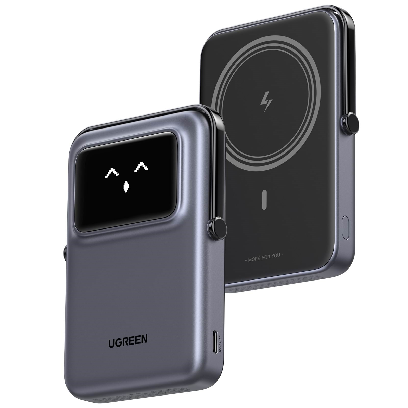 UGREEN Uno Magnetic Wireless 7.5W - 10000 mAh Powerbank Grå 45327-UG