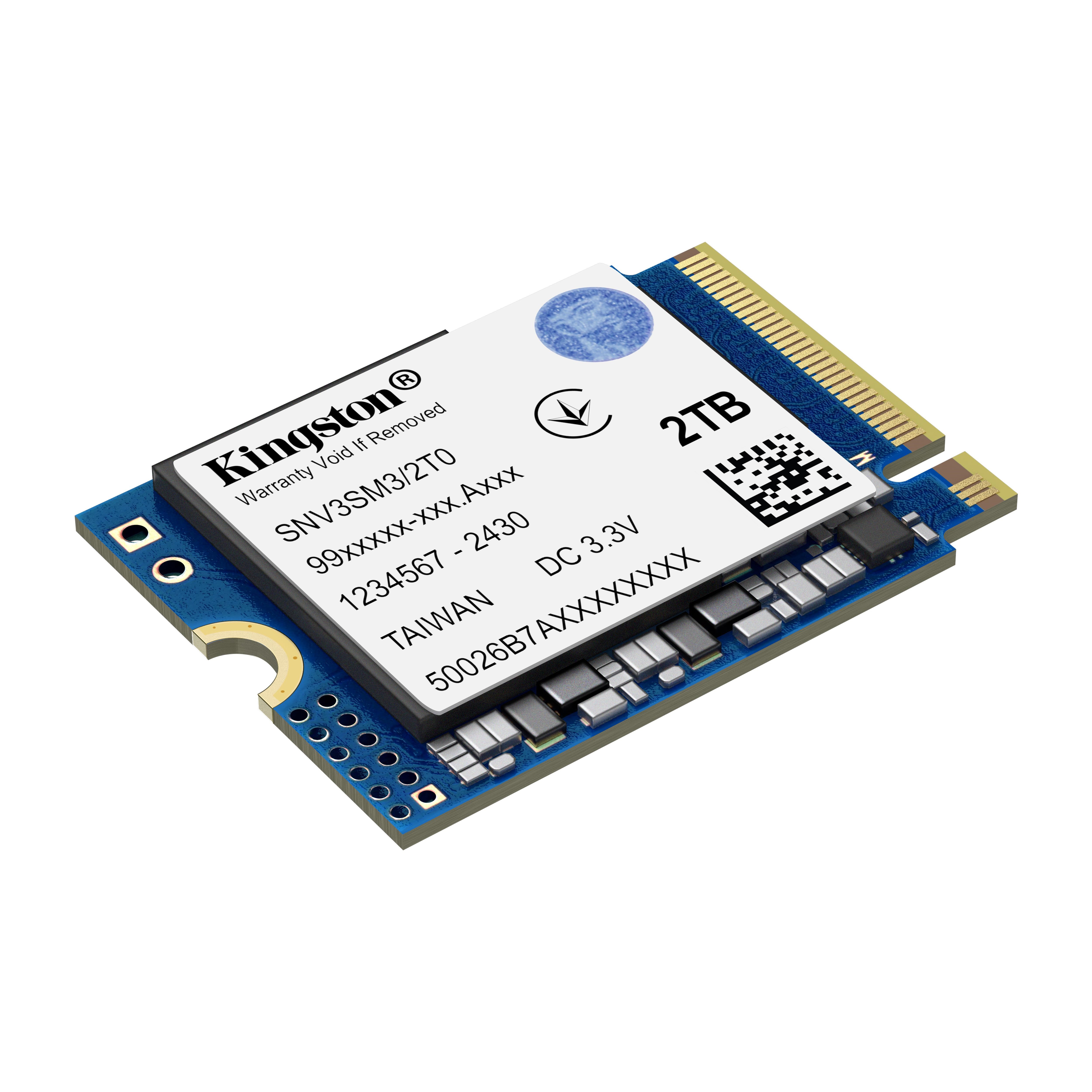 Kingston NV3 SSD - 2TB - PCIe 4.0 - M.2 2230 Ssd Harddisk Sort SNV3SM3/2T0
