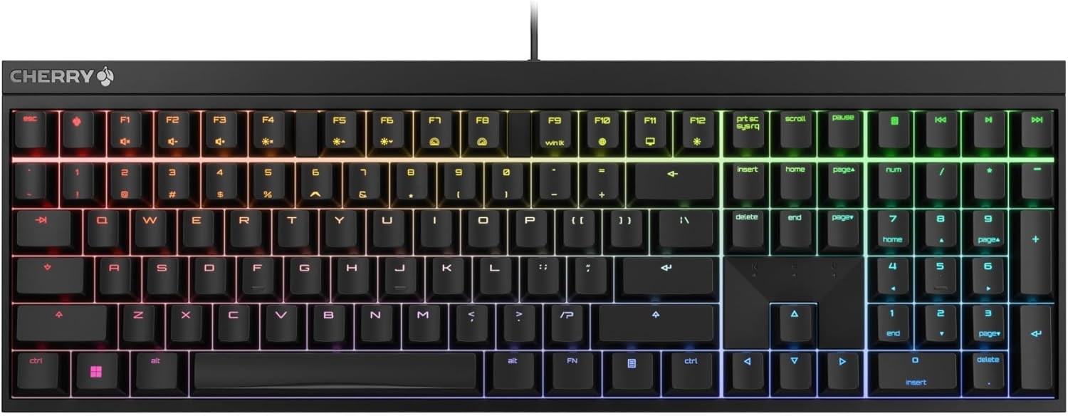 Cherry MX 2.0S - MX Red - Gaming Tastatur - Nordisk - Sort Tastatur G80-3821LYAPN-2