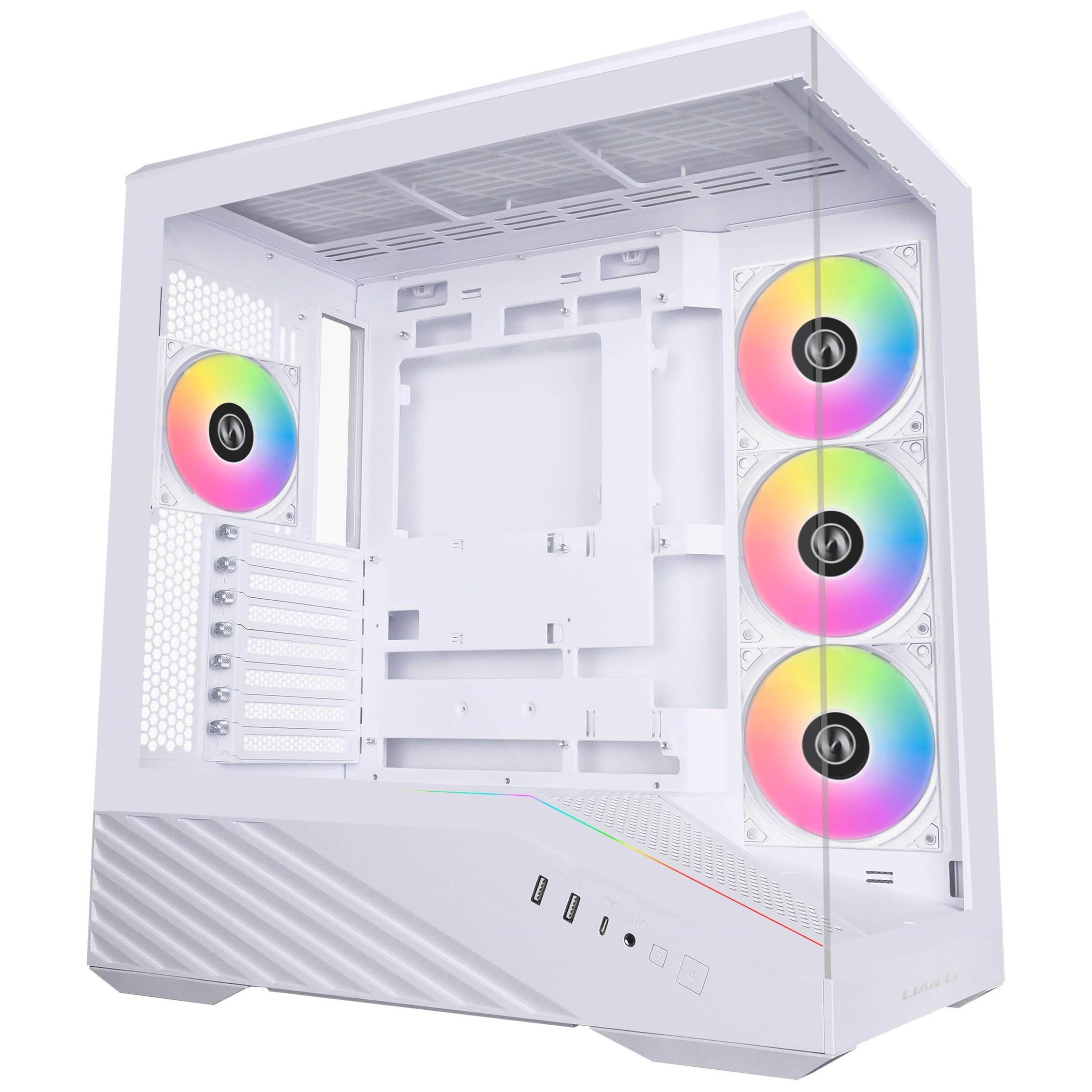 Lian Li V100 White (4x ARGB fans) - Kabinet - Miditower - Hvid Kabinet G99.V100RW.00