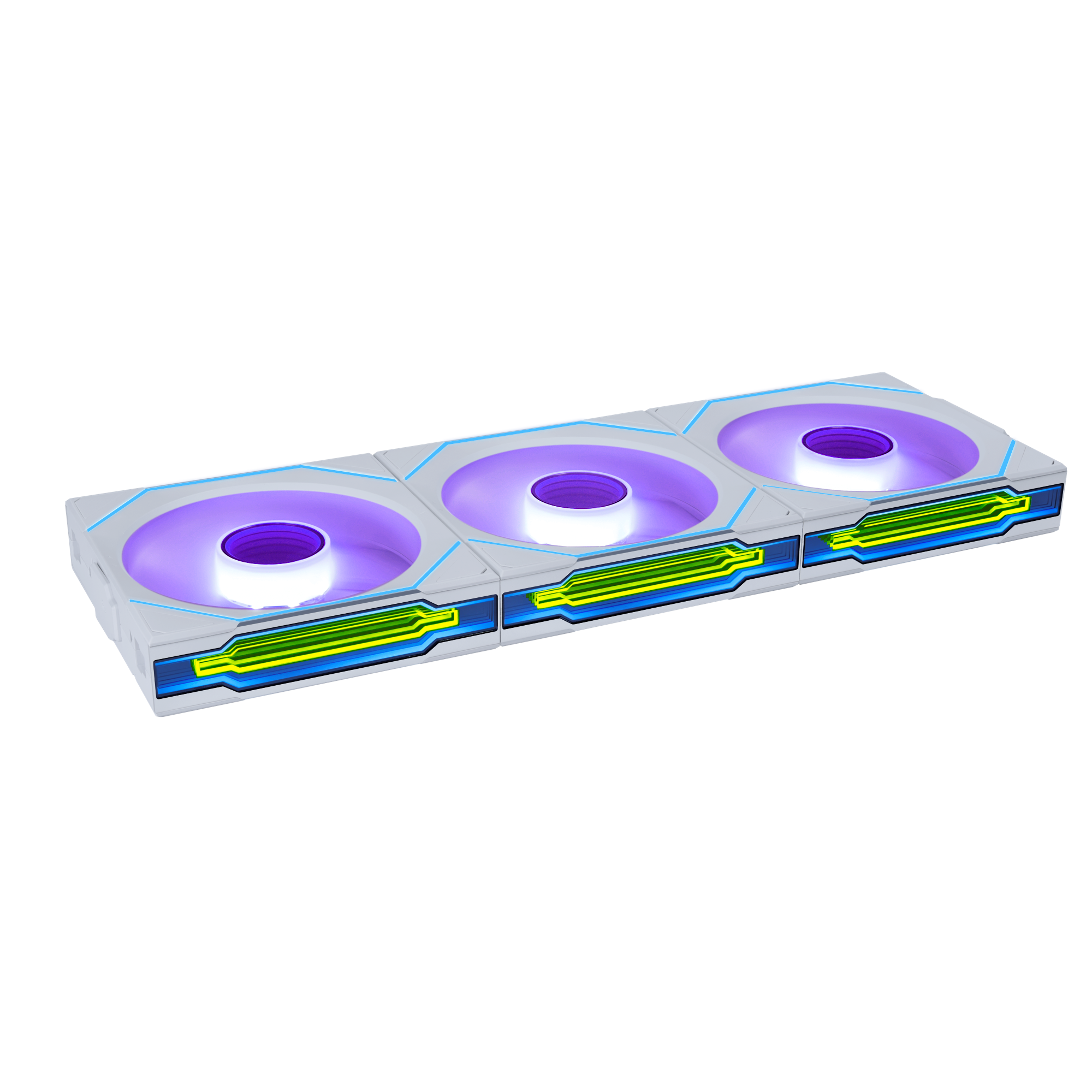 Lian Li UNI FAN SL INF Wireless 3 pack White - 120mm - Kabinet køler - 120mm - Hvid med RGB LED lys - 30 dBA