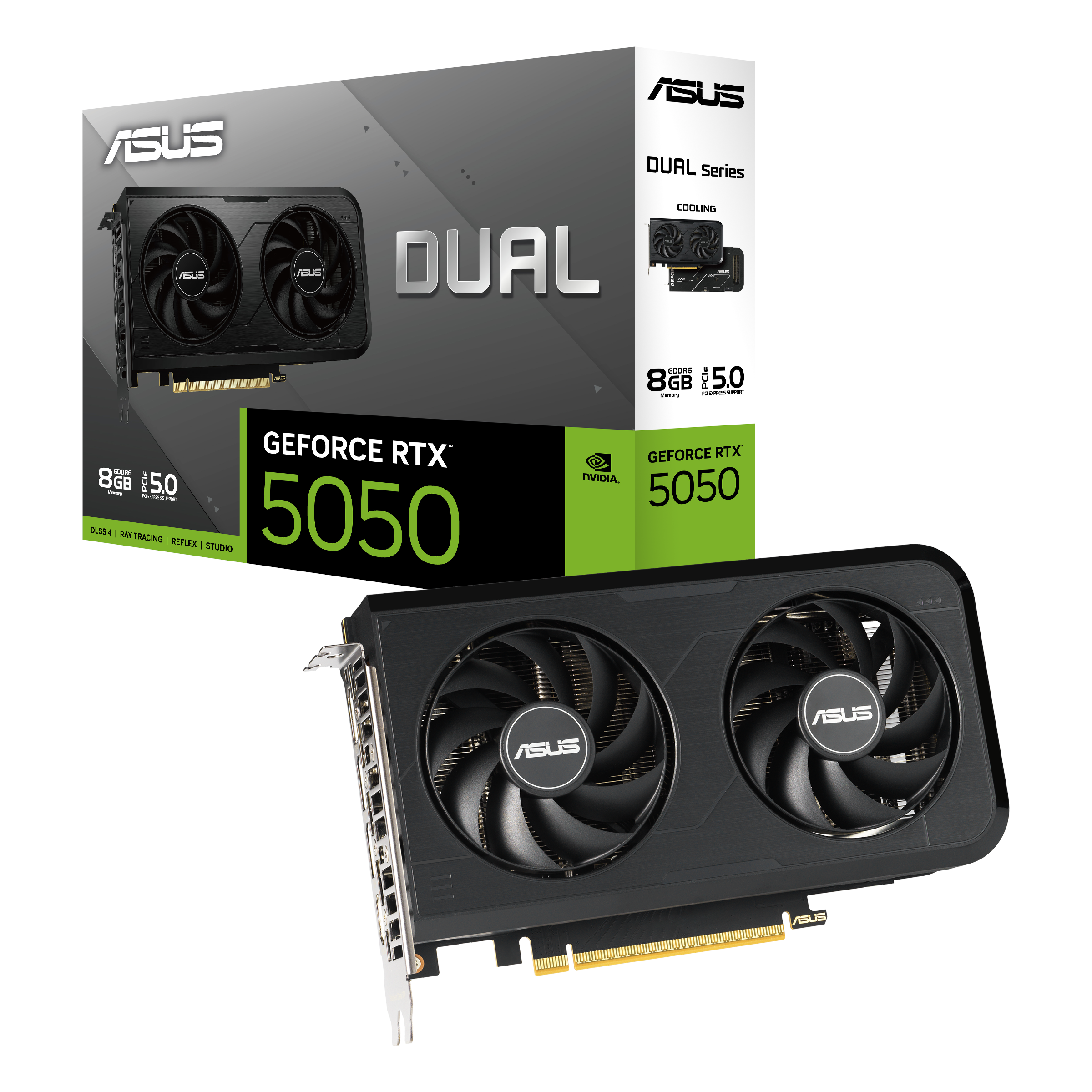 ASUS GeForce RTX 5050 DUAL OC - 8GB GDDR6 RAM - Grafikkort Grafikkort Sort 90YV0N72-M0NA00