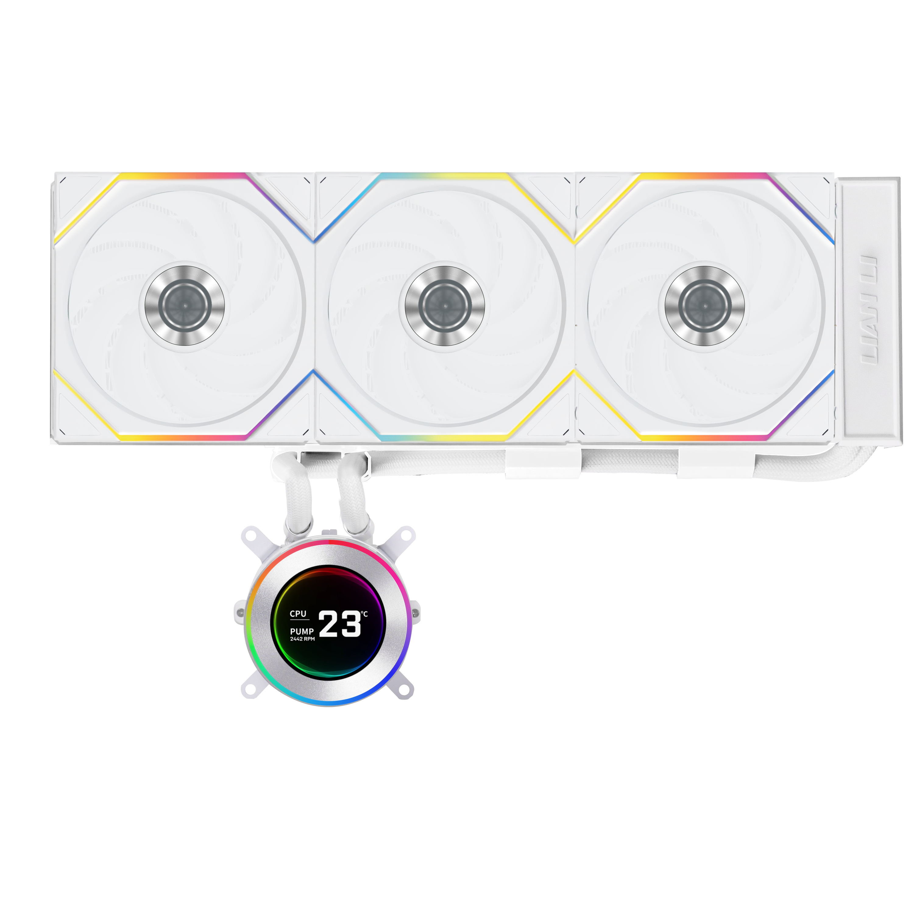 Lian Li Hydroshift II LCD-C 360TL Wireless White - CPU Vandkøling - Max 28 dBA Cpu Køler Hvid med RGB G89.GHS2LCD36TW.00