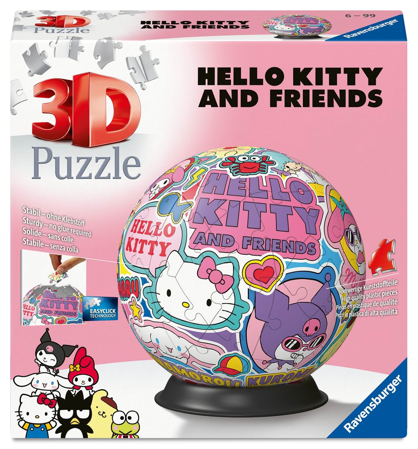 Ravensburger 3D Puzzle-Ball Hello Kitty 72p 3D Puslespil