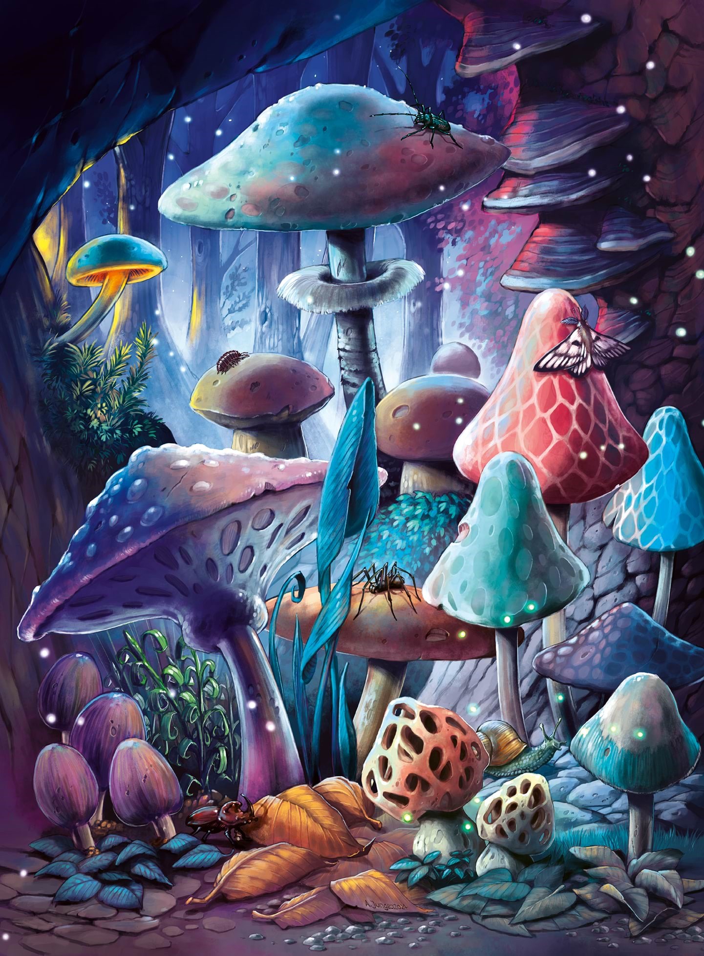 Ravensburger Moonlight Mushrooms 500p Puslespil 12001386