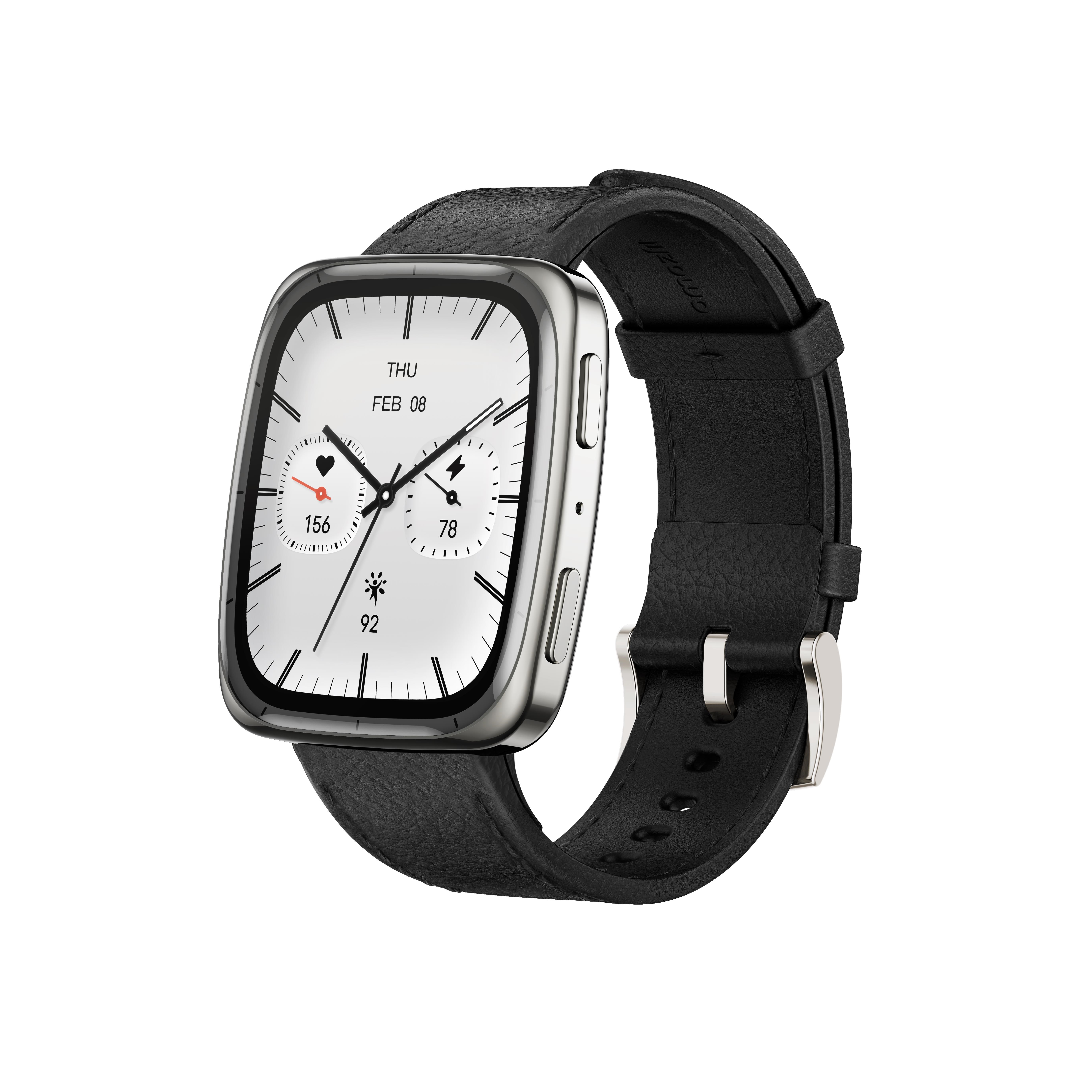 Amazfit Active 2 Square - Black Smartwatch Sølv W2434GL2N