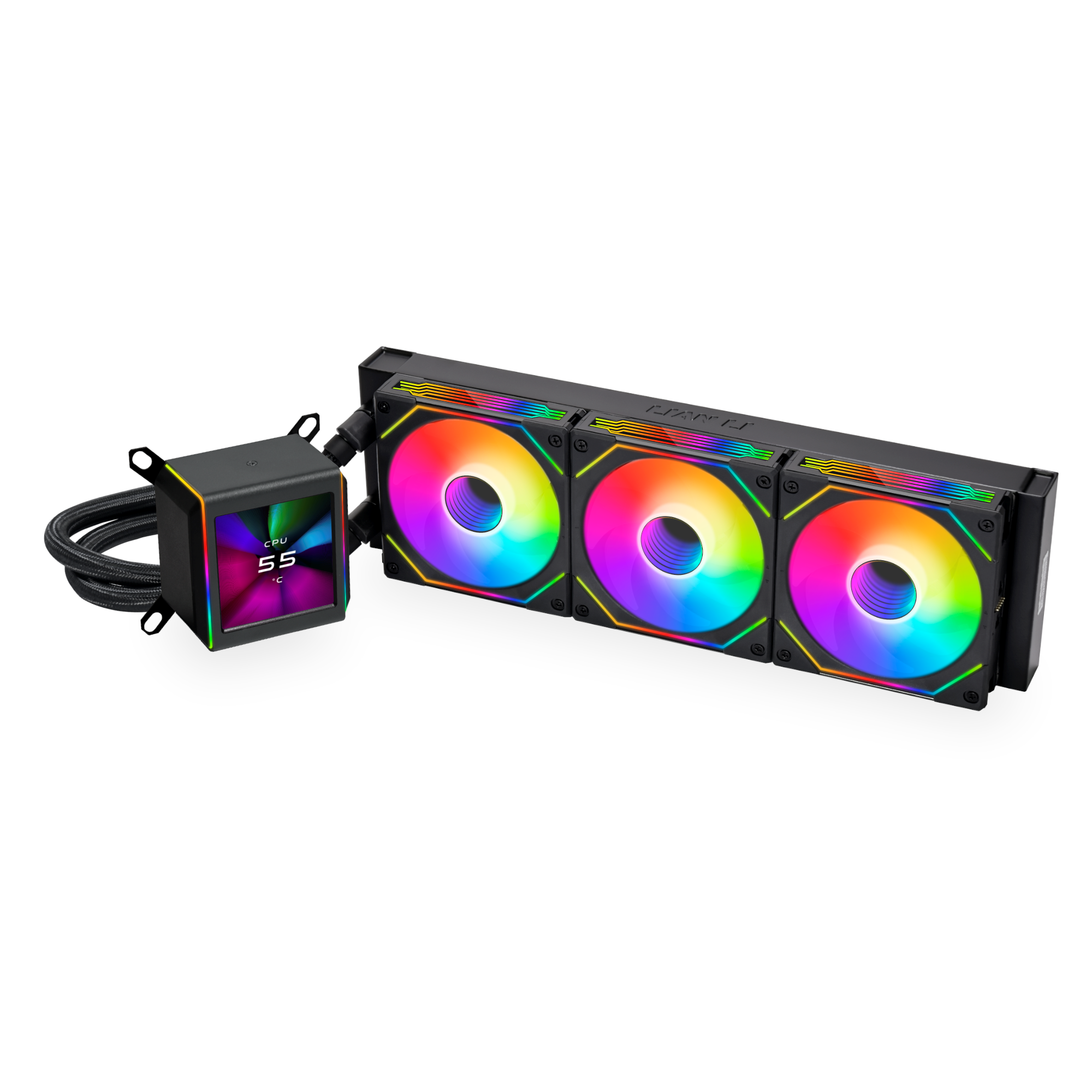 Lian Li GA II LCD SL infinity Black - CPU Vandkøling - Max 30 dBA Cpu Køler Sort med RGB lys G89.GA2ALCD36INB.00