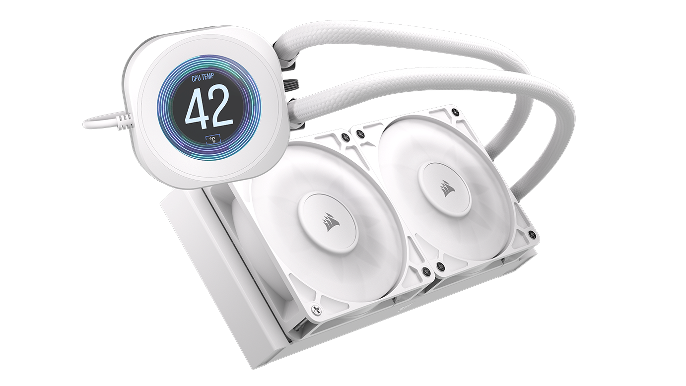 Corsair NAUTILUS 240 LCD White - CPU Vandkøling - Max 36 dBA Cpu Køler Hvid CW-9061032-WW