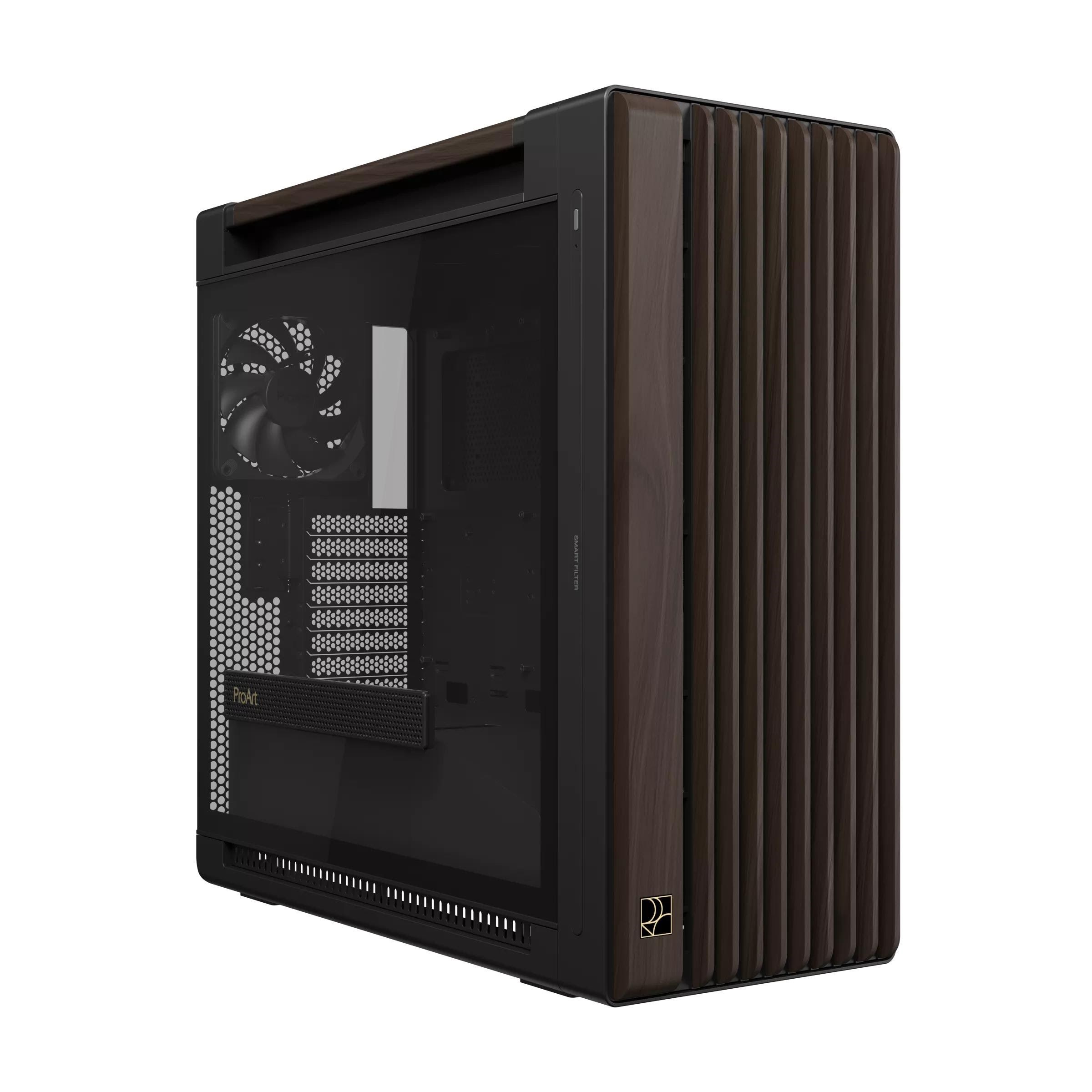 ASUS PROART PA602 Walnut Wood TG - Kabinet - Miditower - Brun Kabinet 90DC00J0-B09030