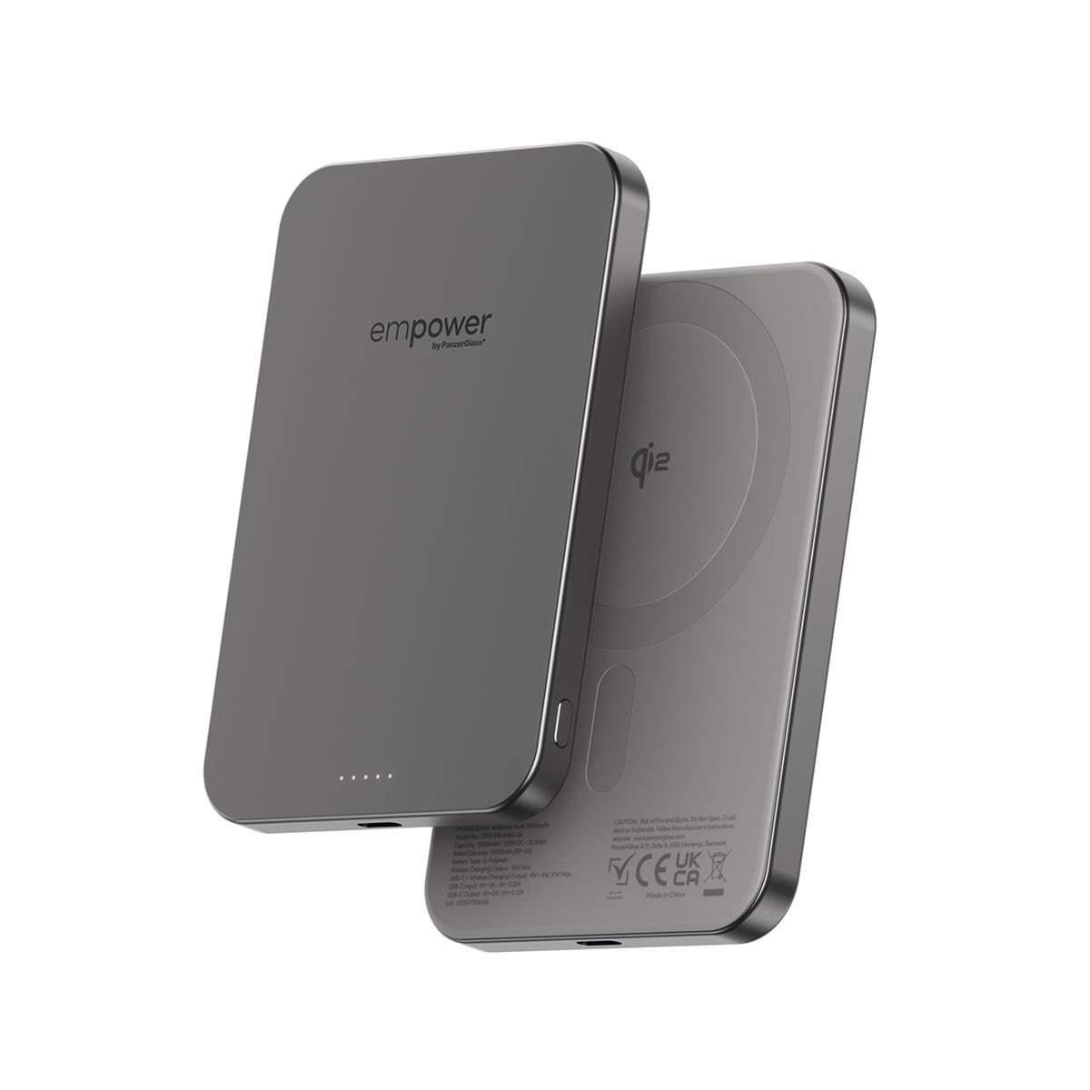 empower by PanzerGlass empower Bank | 5000mAh | Titanium - 5000 mAh Powerbank Sølv EM82419