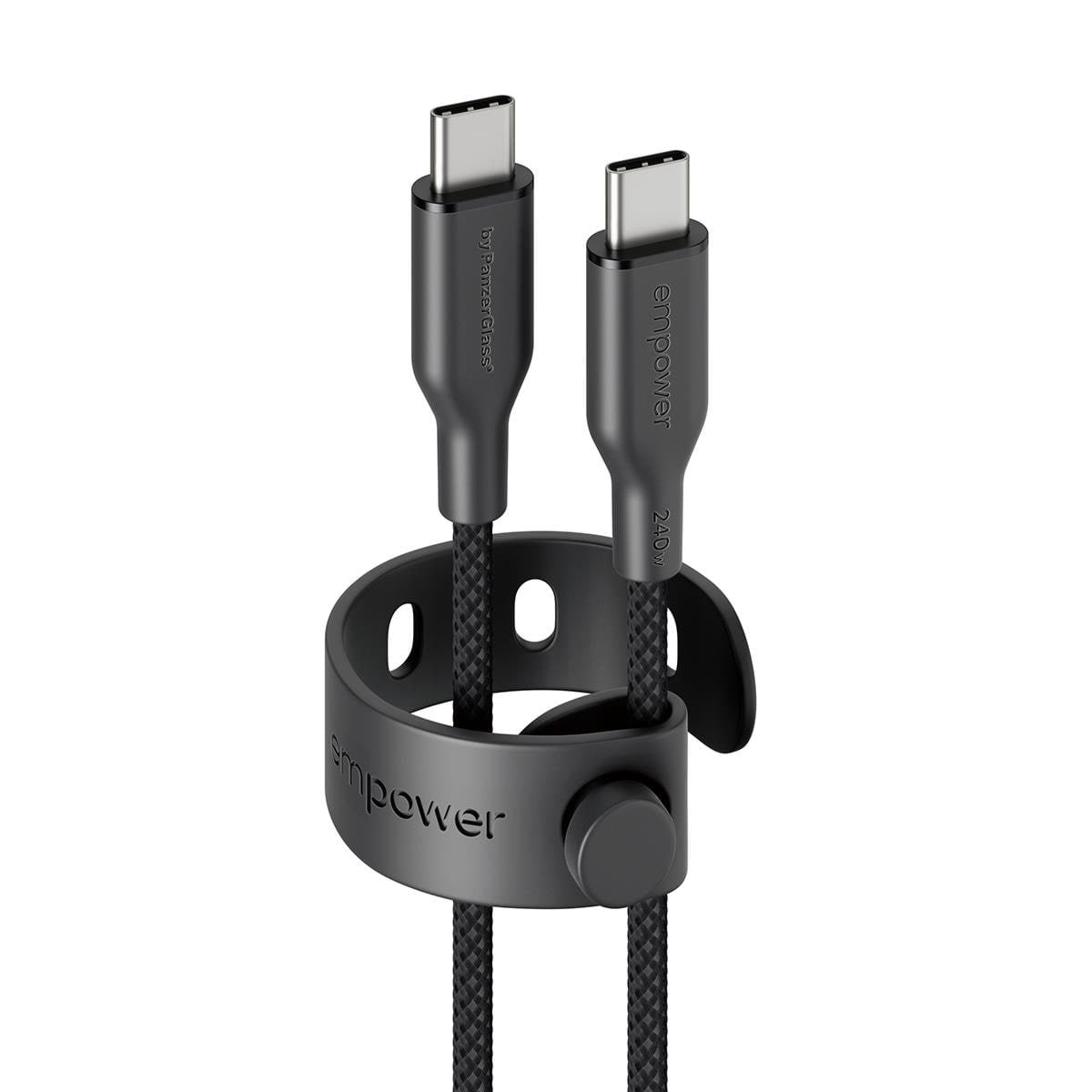 empower by PanzerGlass Racing 240W USB-C to USB-C Cable | USB 2.0 | 1.2M | Space Black