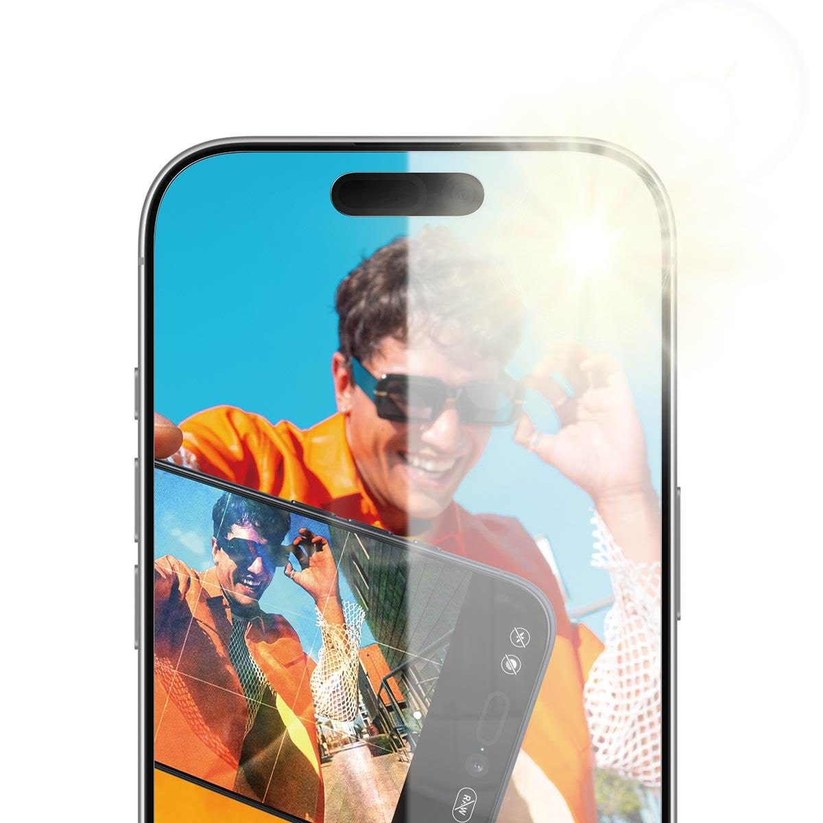 PanzerGlass Anti-Reflective Armor Screen Protector iPhone 17 | iPhone 16 Pro w. EasyAligner Beskyttelsesglas PG23154