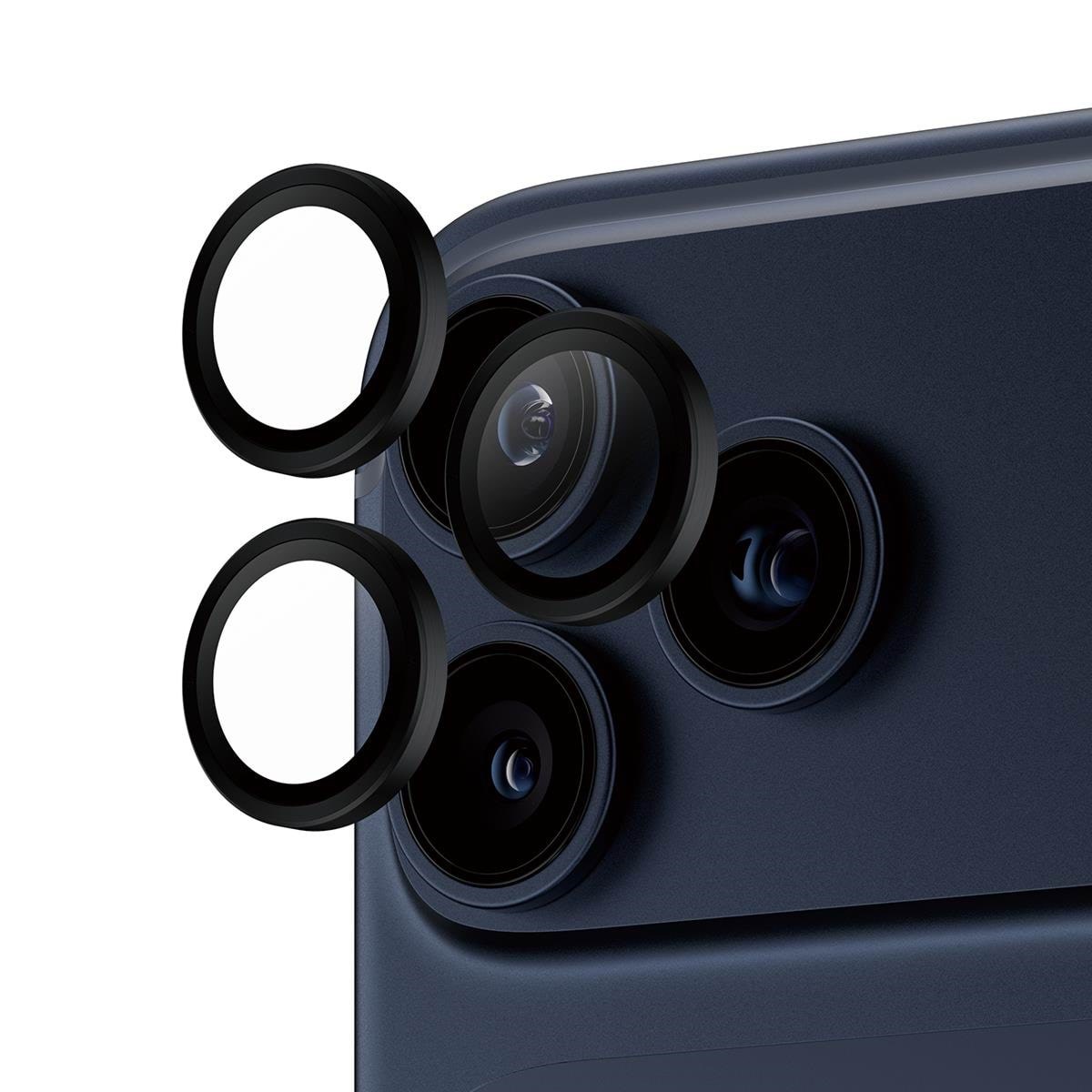 PanzerGlass Hoops Black Camera Lens Protector iPhone 17 Pro | iPhone 17 Pro Max | iPhone 16 Pro | 16 Pro Max Beskyttelsesglas PG43455