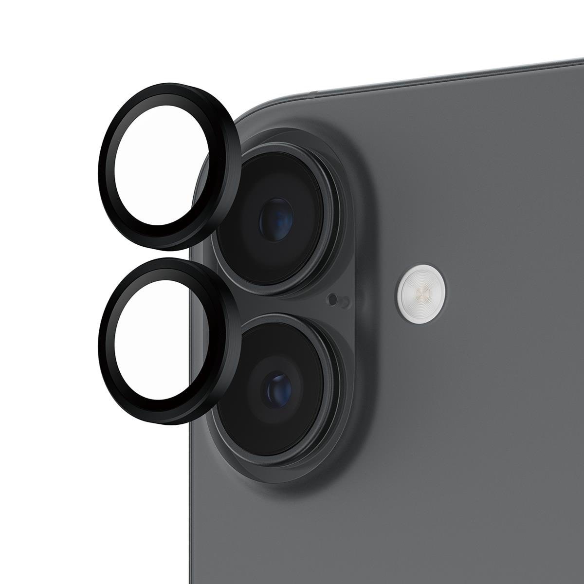 PanzerGlass Hoops Black Camera Lens Protector iPhone 17 | iPhone 16 | 16 Plus Beskyttelsesglas PG55024