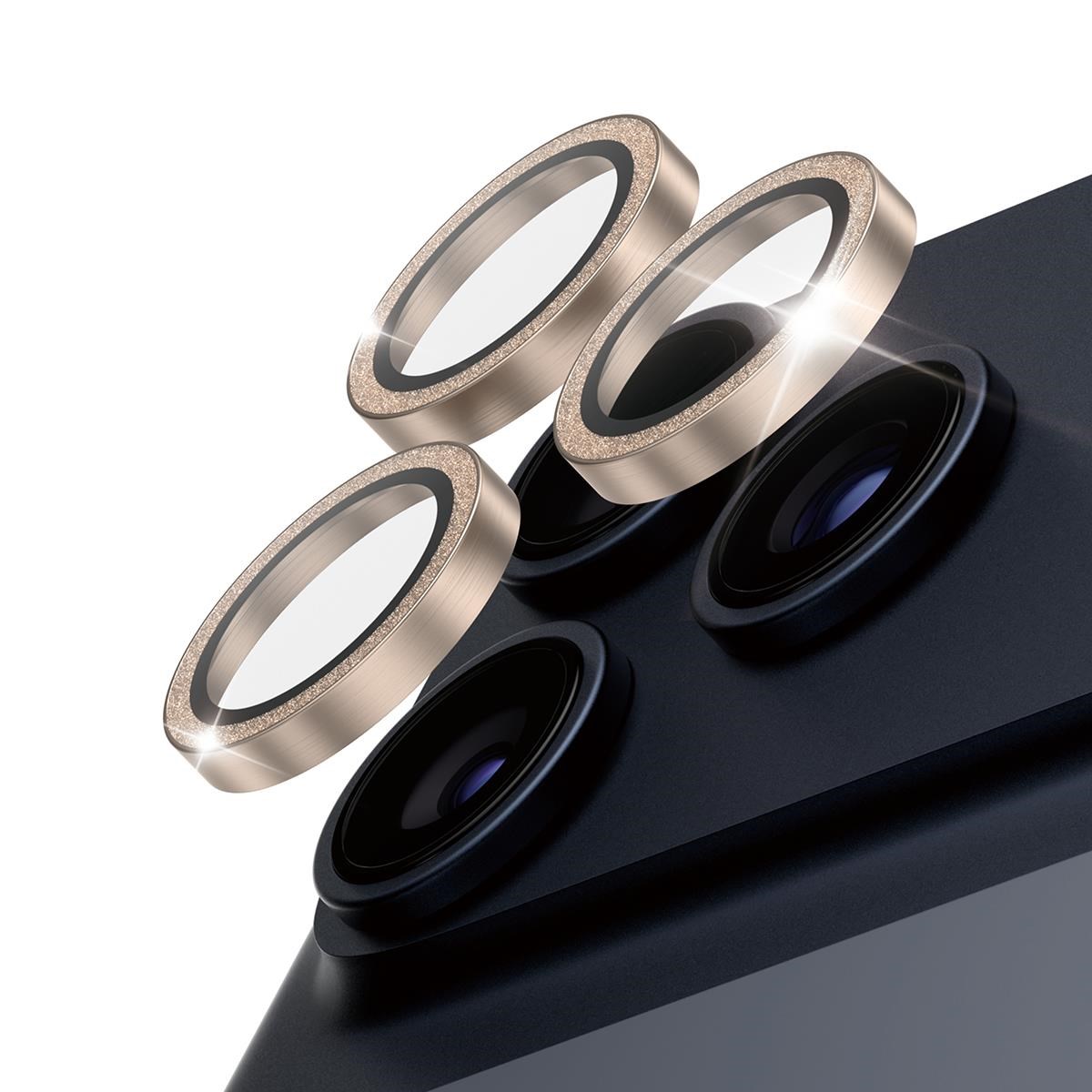 PanzerGlass Hoops Glitter Gold Camera Lens Protector iPhone 17 Pro | iPhone 17 Pro Max | iPhone 16 Pro | 16 Pro Max