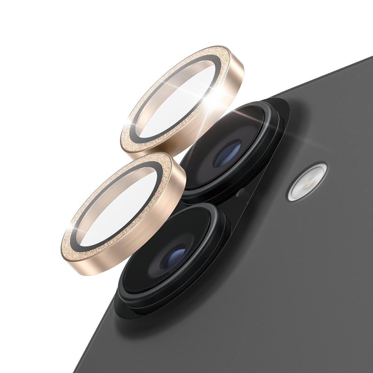 PanzerGlass Hoops Glitter Gold Camera Lens Protector iPhone 17 | iPhone 16 | 16 Plus