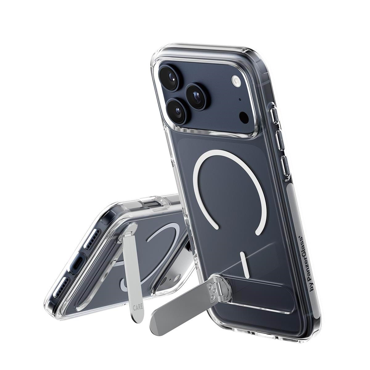 CARE by PanzerGlass Feature Case Transparent w. Kickstand & MagSafe iPhone 17 Pro Max