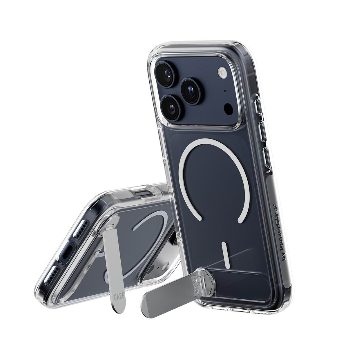 CARE by PanzerGlass Feature Case Transparent w. Kickstand & MagSafe iPhone 17 Pro Mobilcover CR77825
