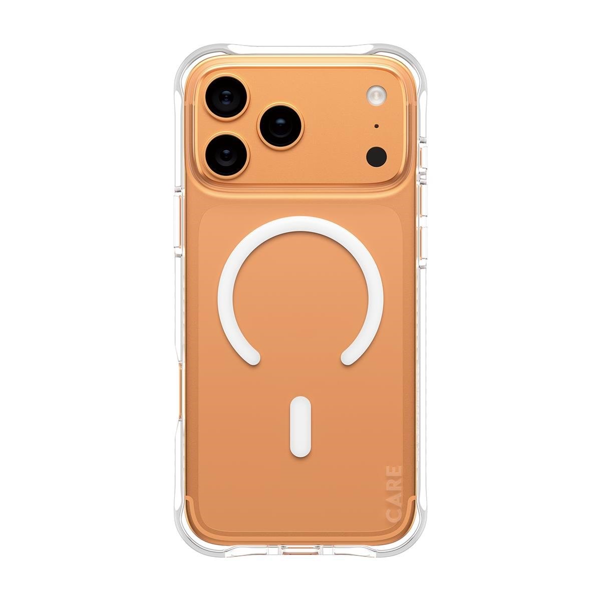 CARE by PanzerGlass Fashionable Case Samba Transparent w. White MagSafe iPhone 17 Pro Max