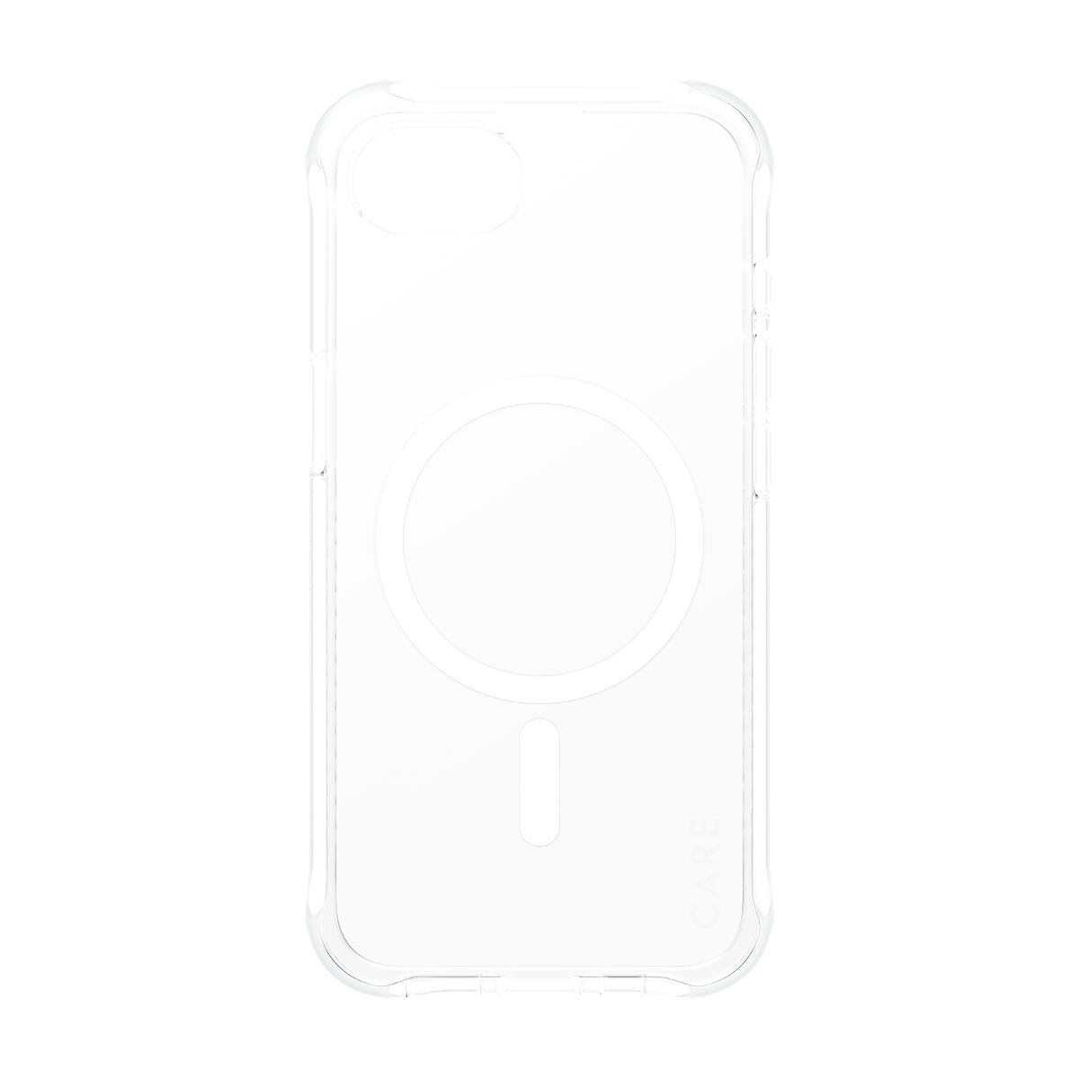 CARE by PanzerGlass Samba Case Transparent w. White Qi Compatible iPhone 17e | 16e Mobilcover CRBFLCMG29845