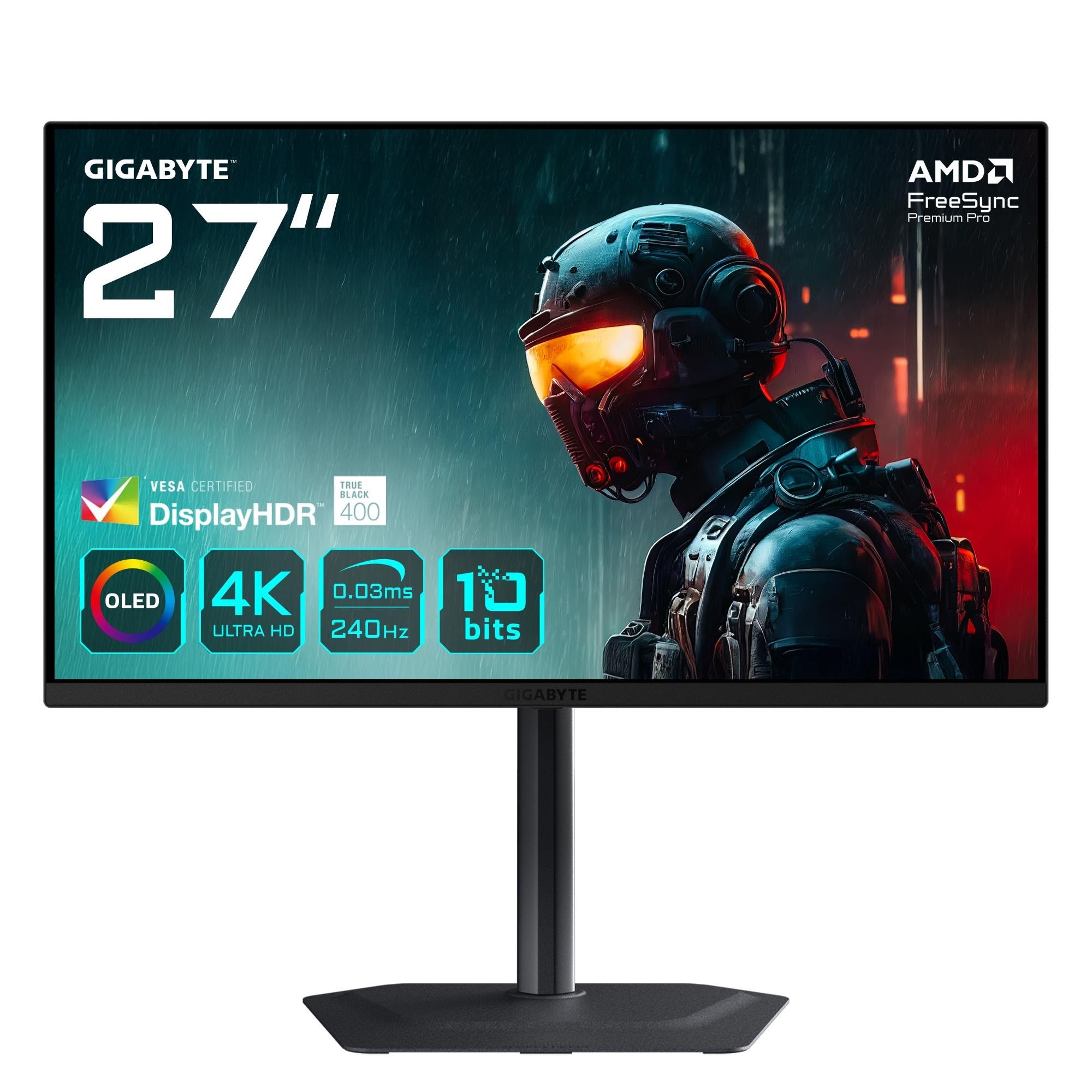 27" GIGABYTE MO27U2 - 3840x2160 (4K) - 240Hz - OLED - 18W USB-C - KVM switch