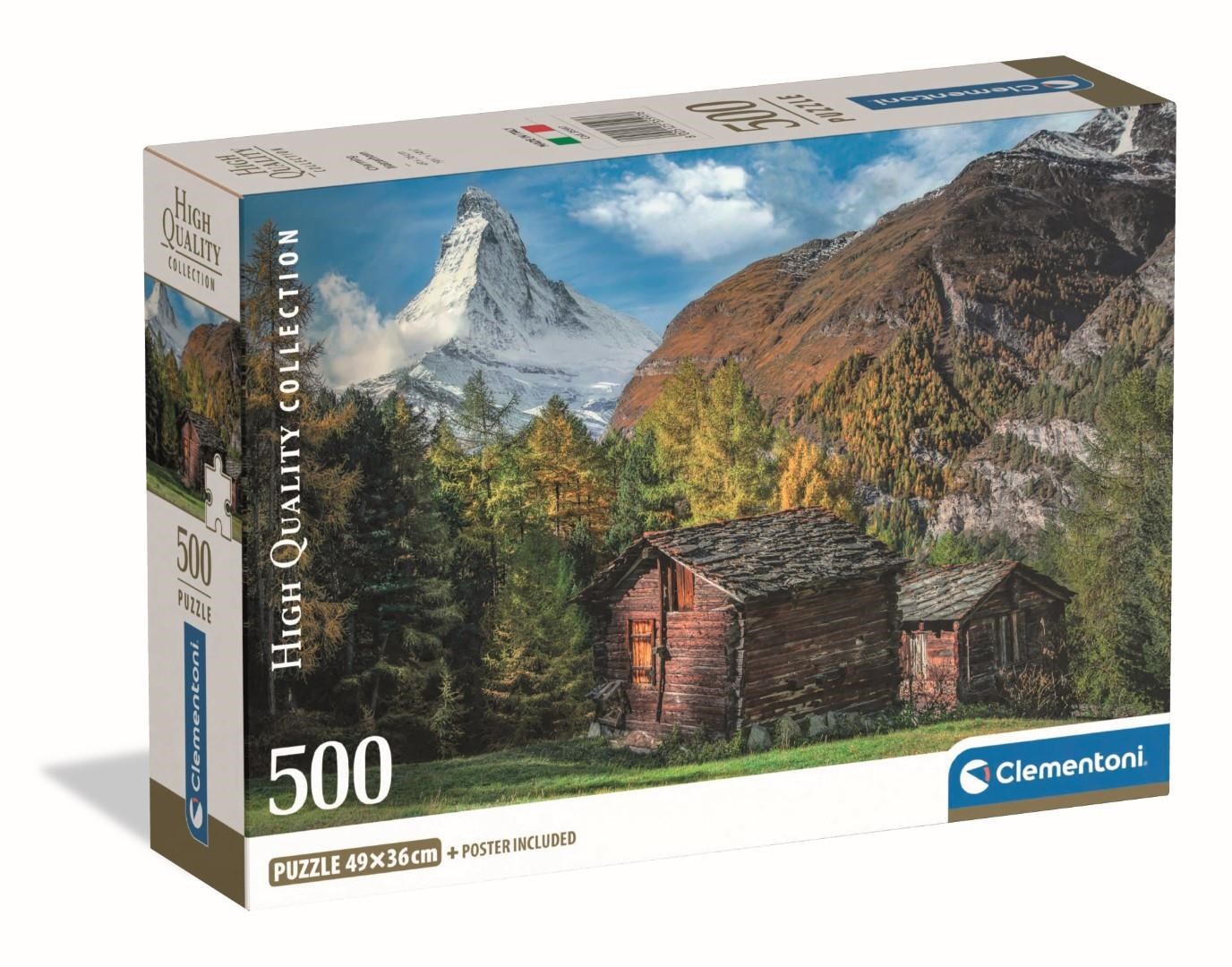 Clementoni Puslespil HQC Charming Matterhorn Compact, 500 bri 2D Puslespil Puslespil 35597